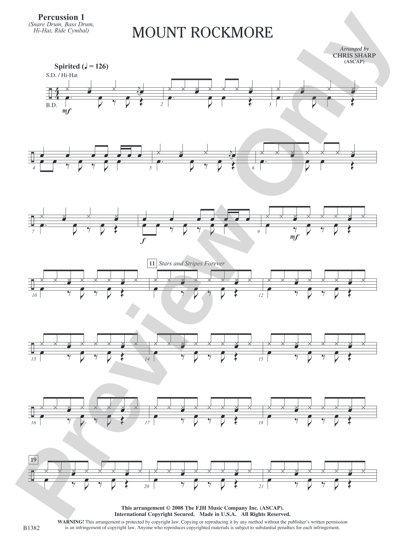 Mount Rockmore: Percussion 1
