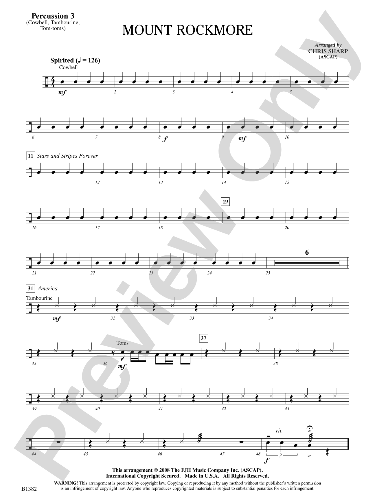 Mount Rockmore: Percussion 3