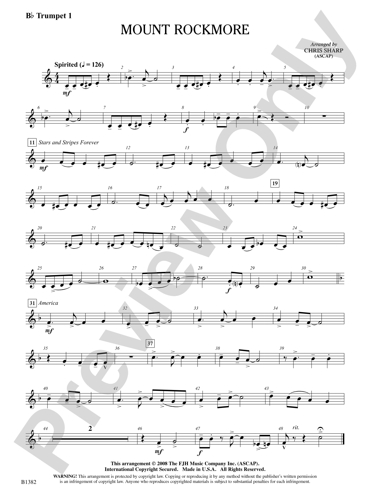 Mount Rockmore: B-flat Trumpet 1