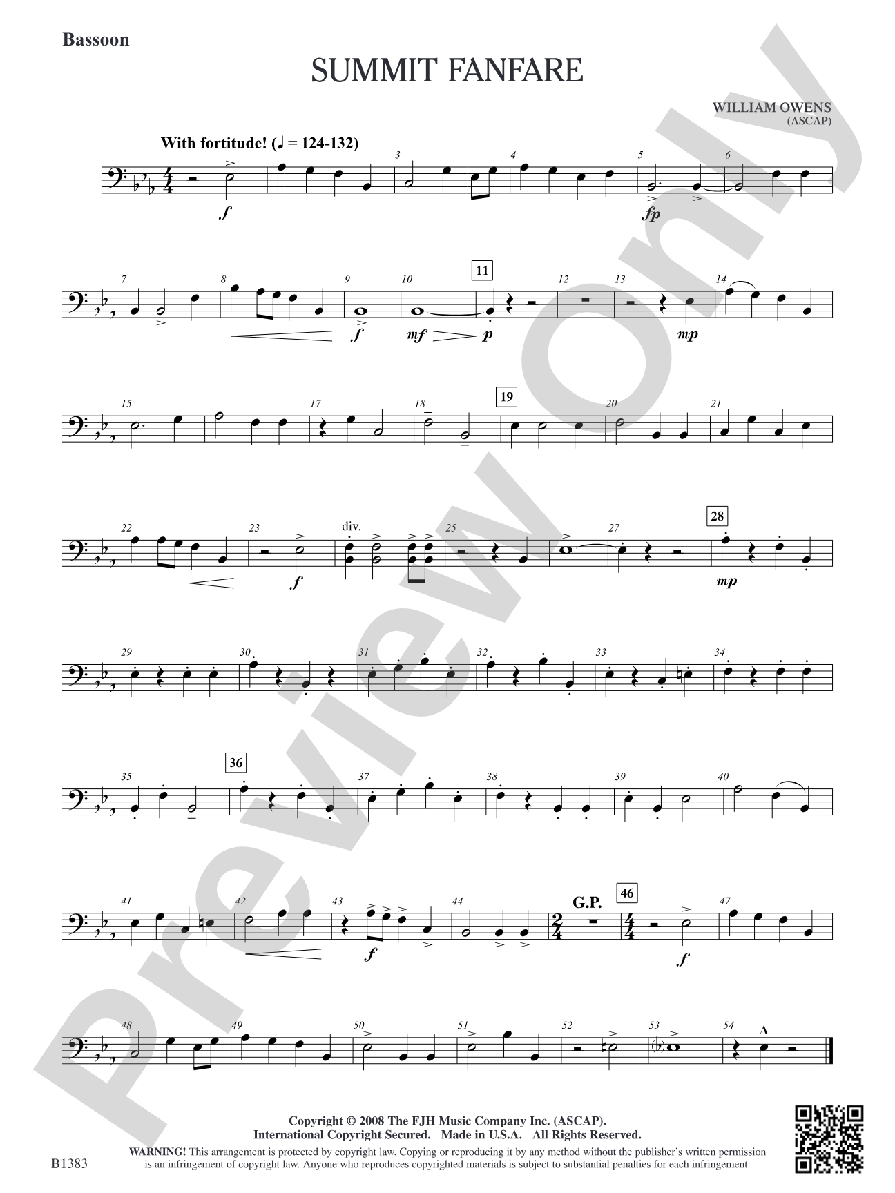Summit Fanfare: Bassoon
