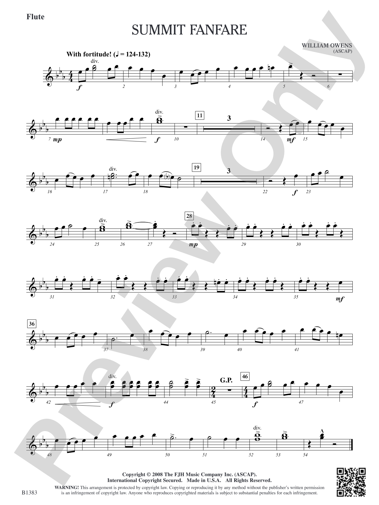 Summit Fanfare: Flute