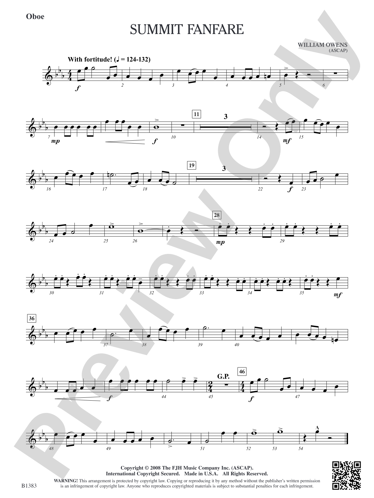 Summit Fanfare: Oboe