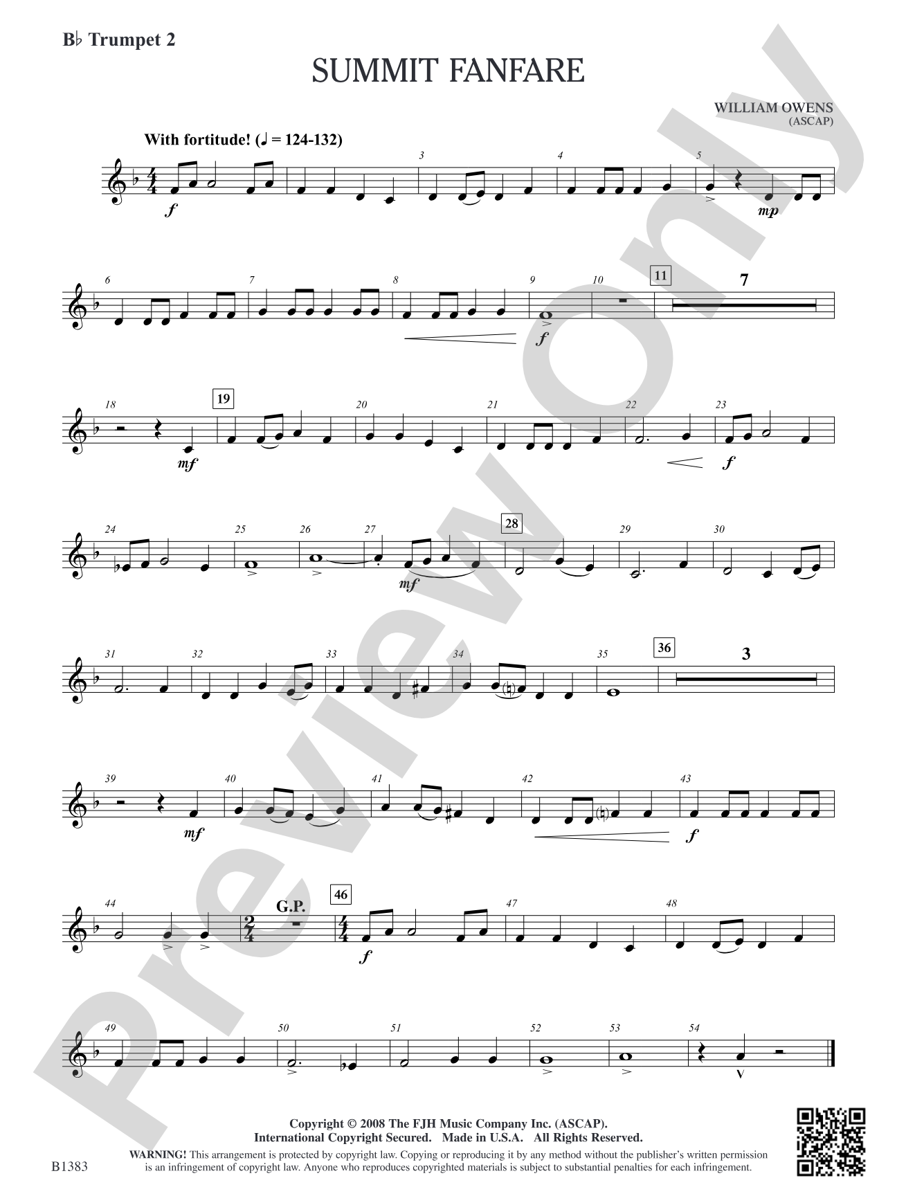 Summit Fanfare: B-flat Trumpet 2