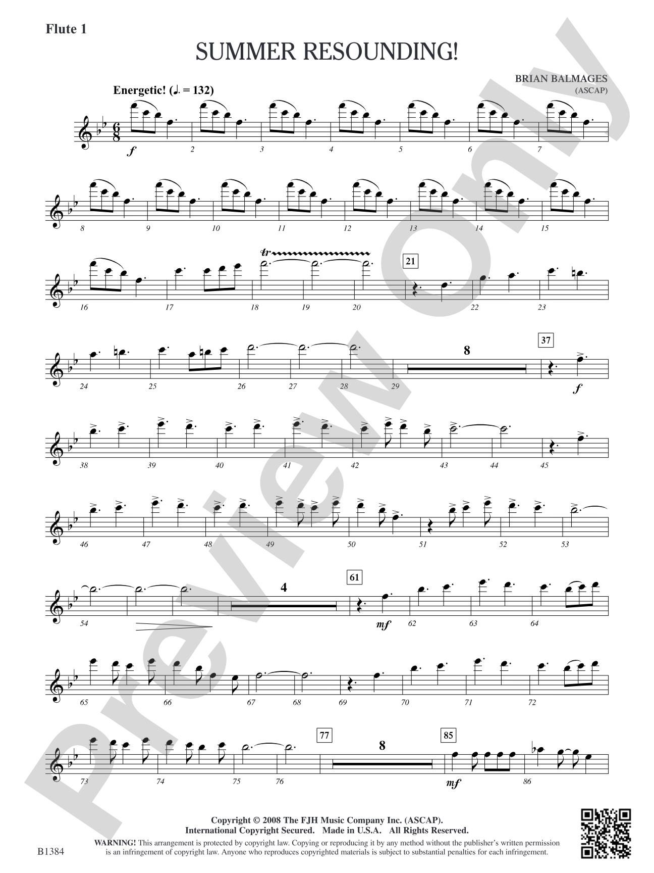 Summer Resounding!: Flute 1