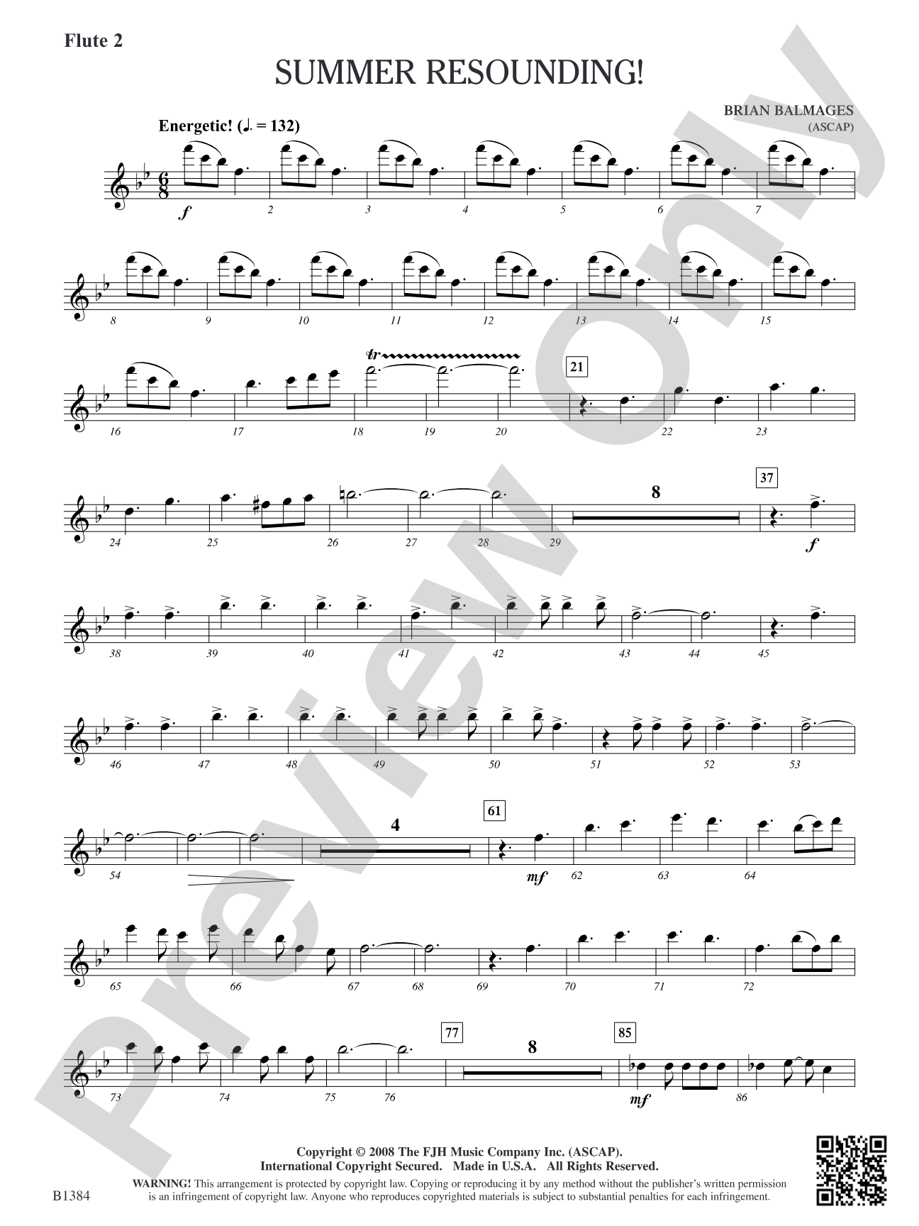 Summer Resounding!: Flute 2