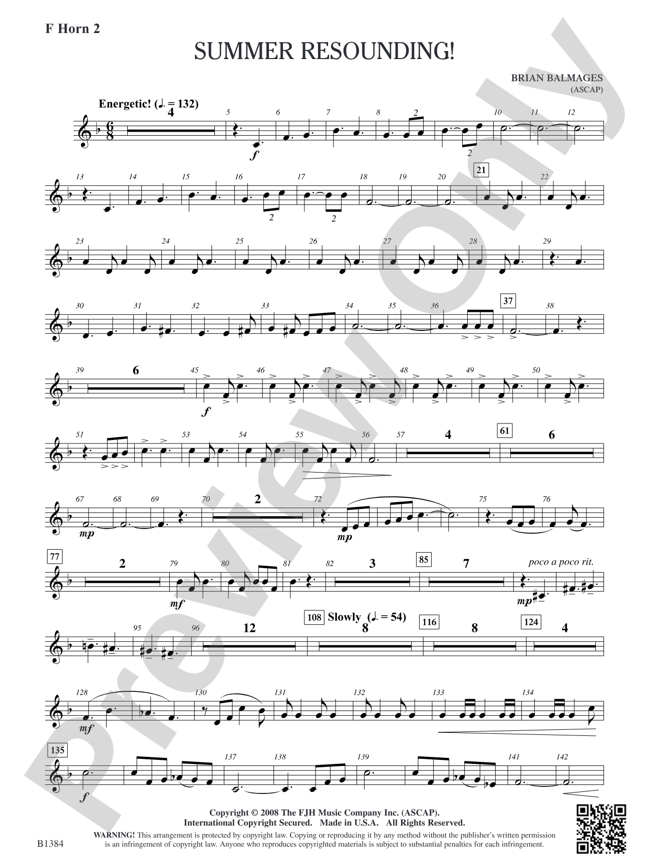 Summer Resounding!: F Horn 2