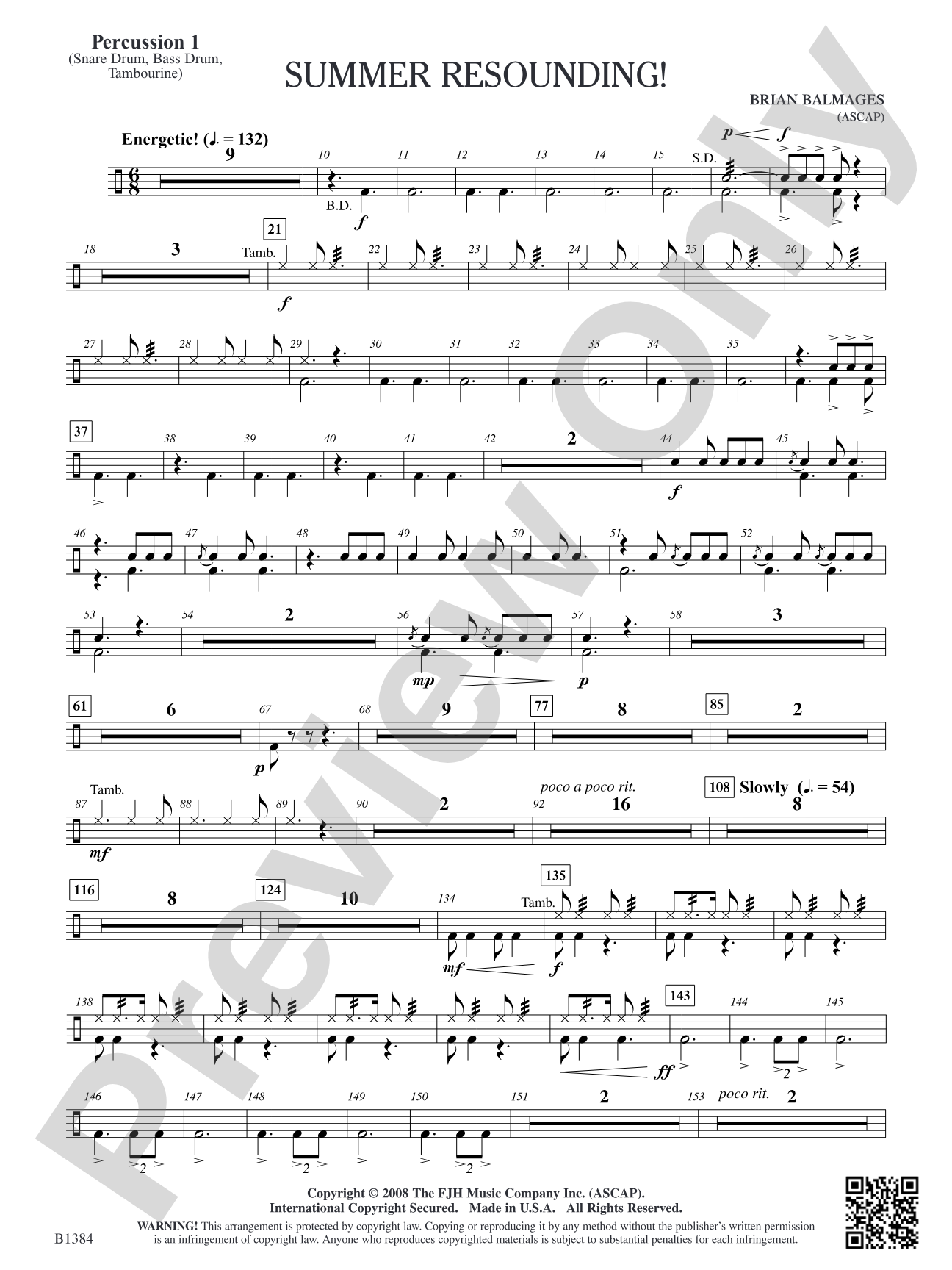 Summer Resounding!: Percussion 1
