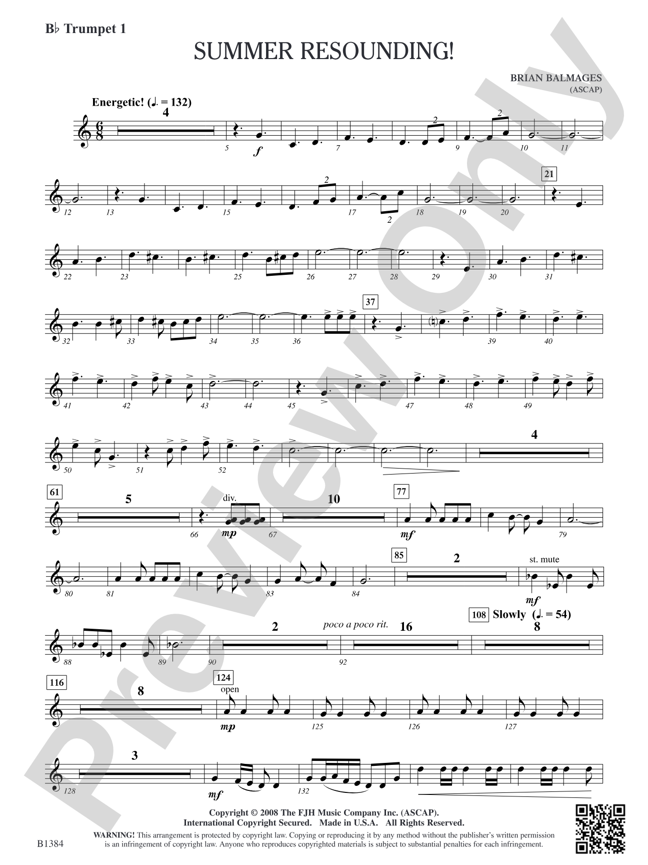 Summer Resounding!: B-flat Trumpet 1