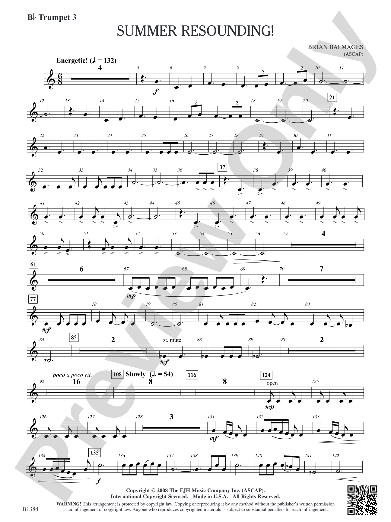 Summer Resounding!: B-flat Trumpet 3