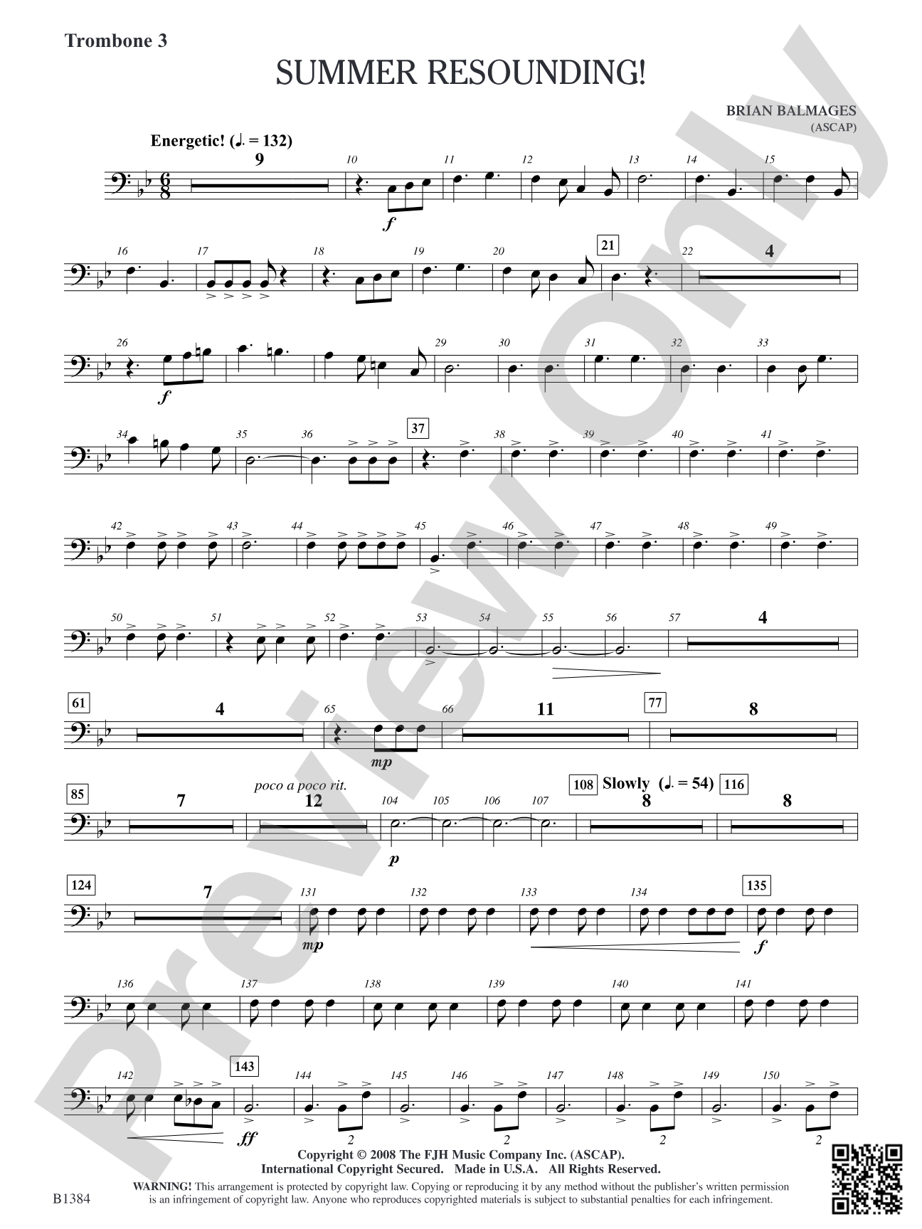 Summer Resounding!: Trombone 3