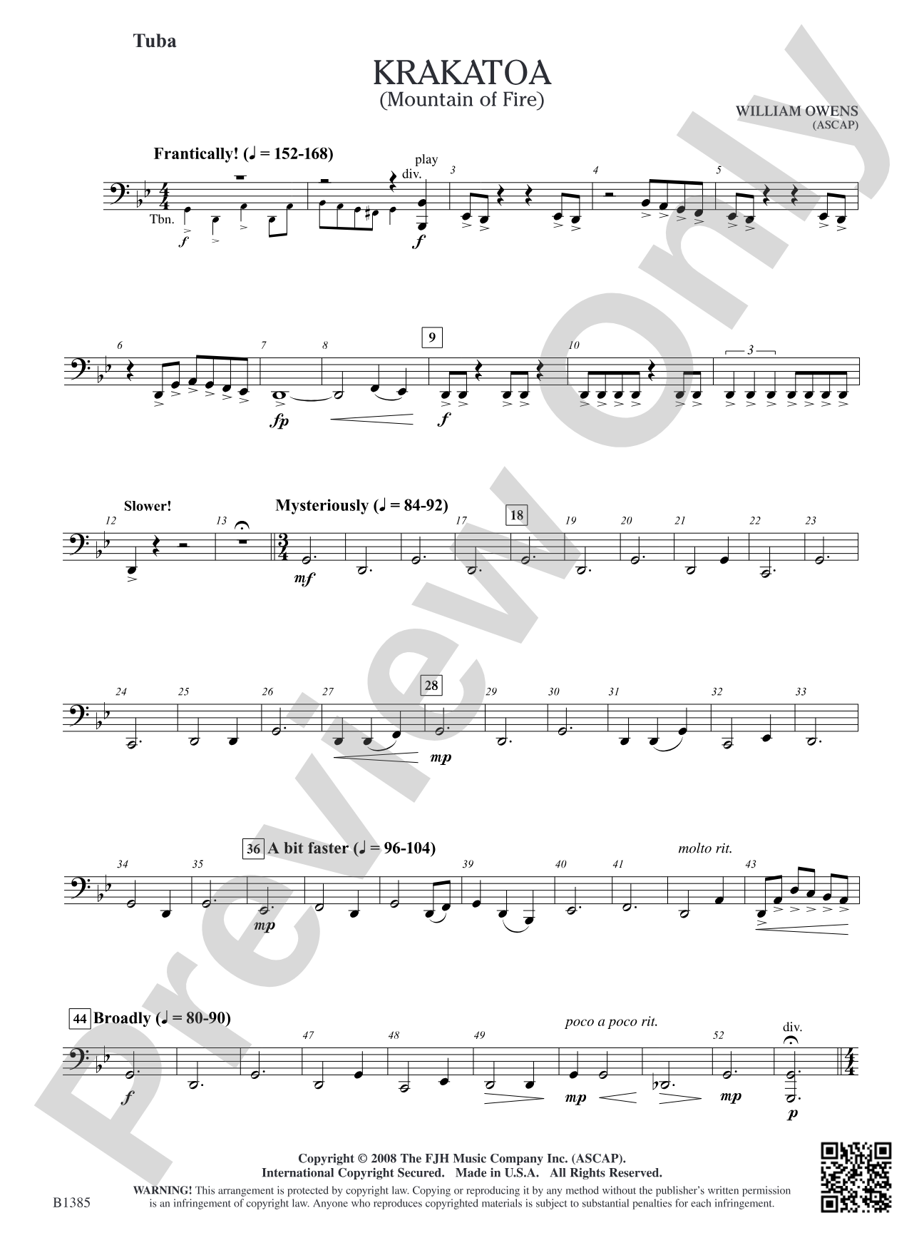 Krakatoa (Mountain of Fire): Tuba