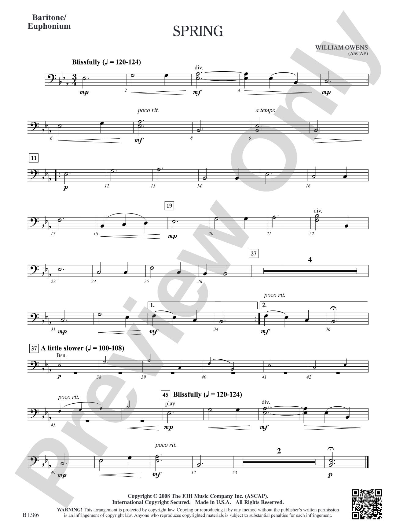 Spring: Baritone/Euphonium