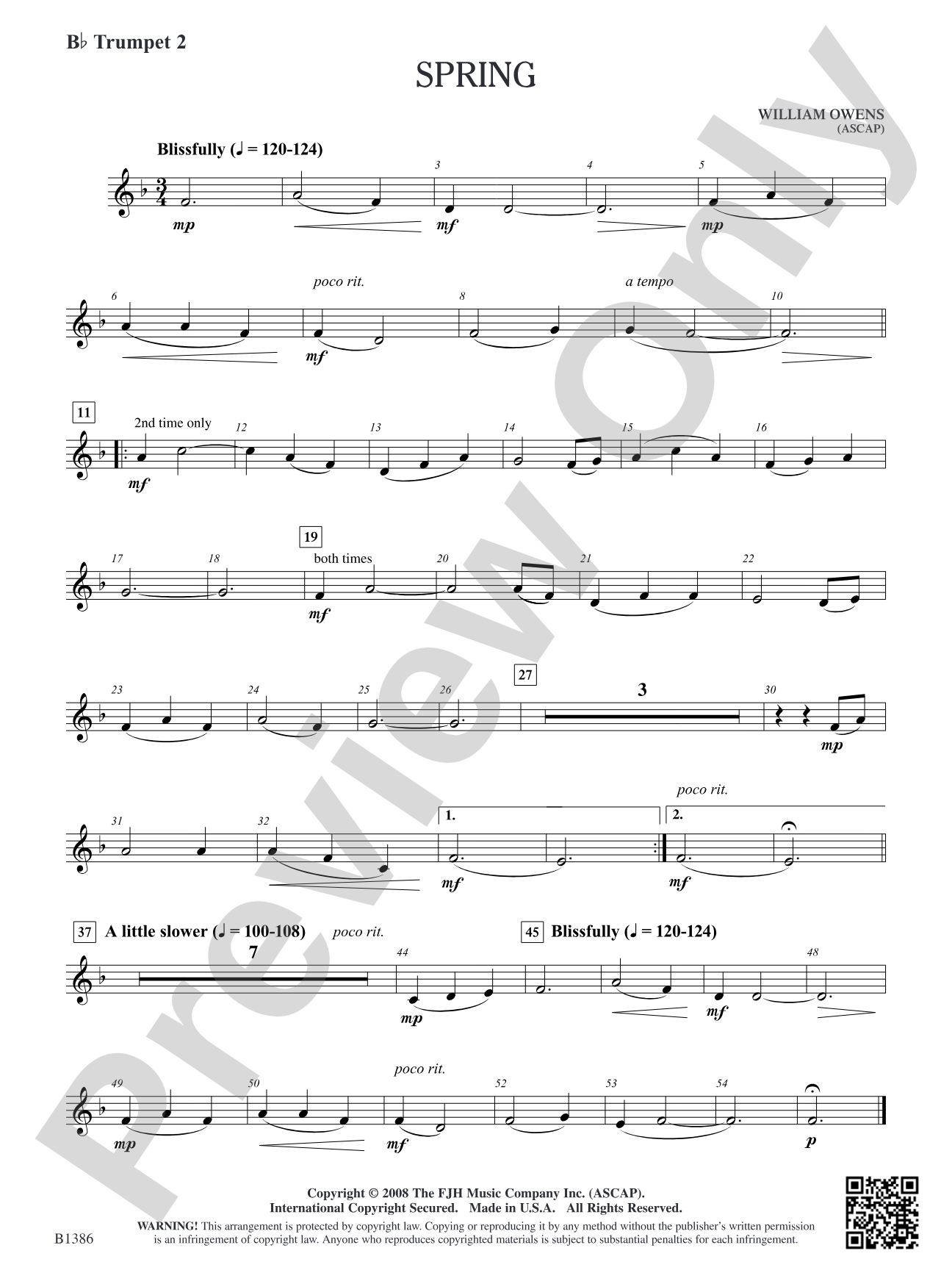 Spring: B-flat Trumpet 2
