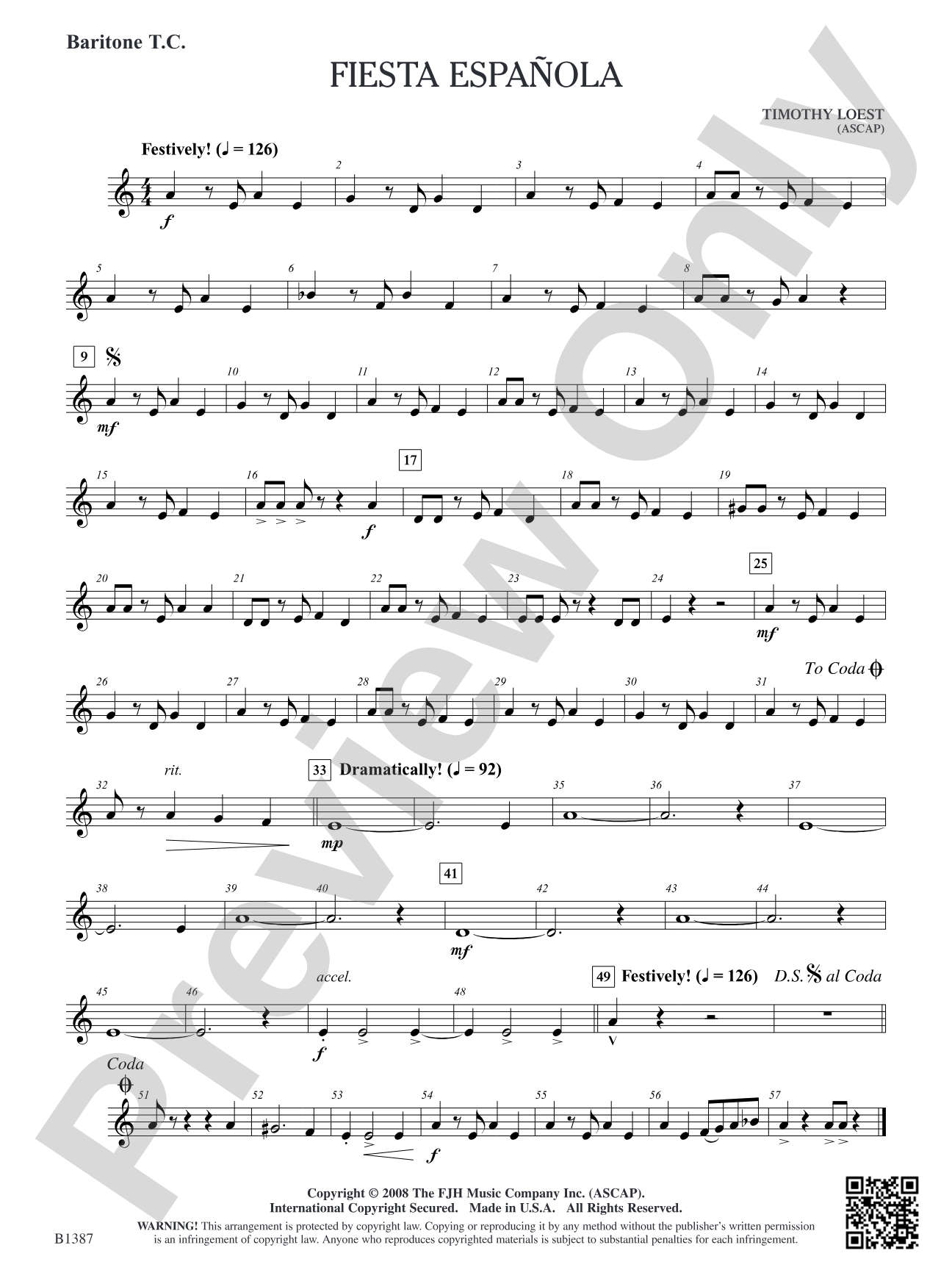 Fiesta Española: Baritone T.C.