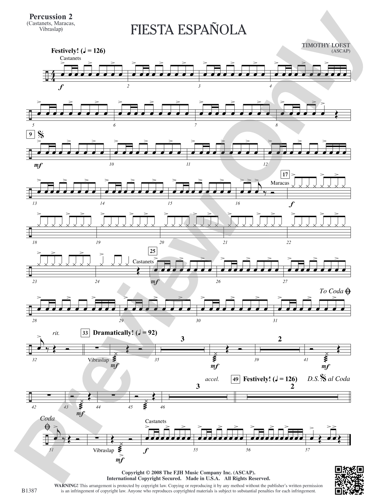 Fiesta Española: Percussion 2