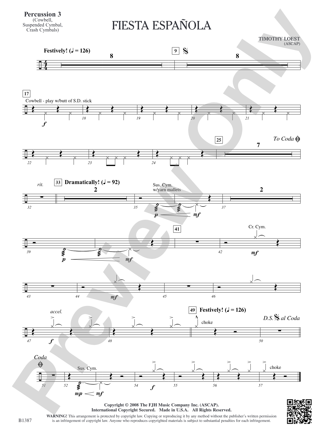 Fiesta Española: Percussion 3