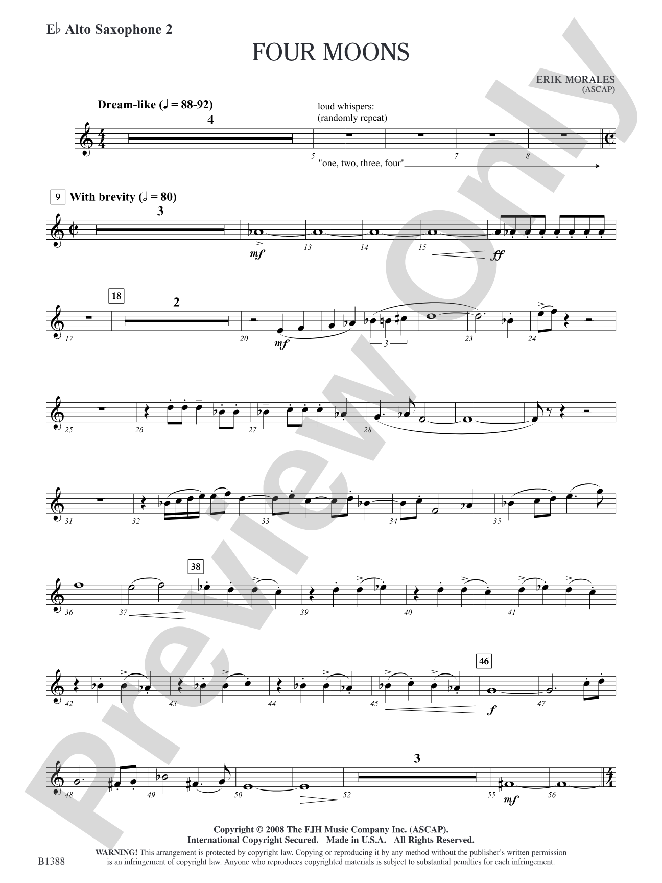 Four Moons: E-flat Alto Saxophone 2