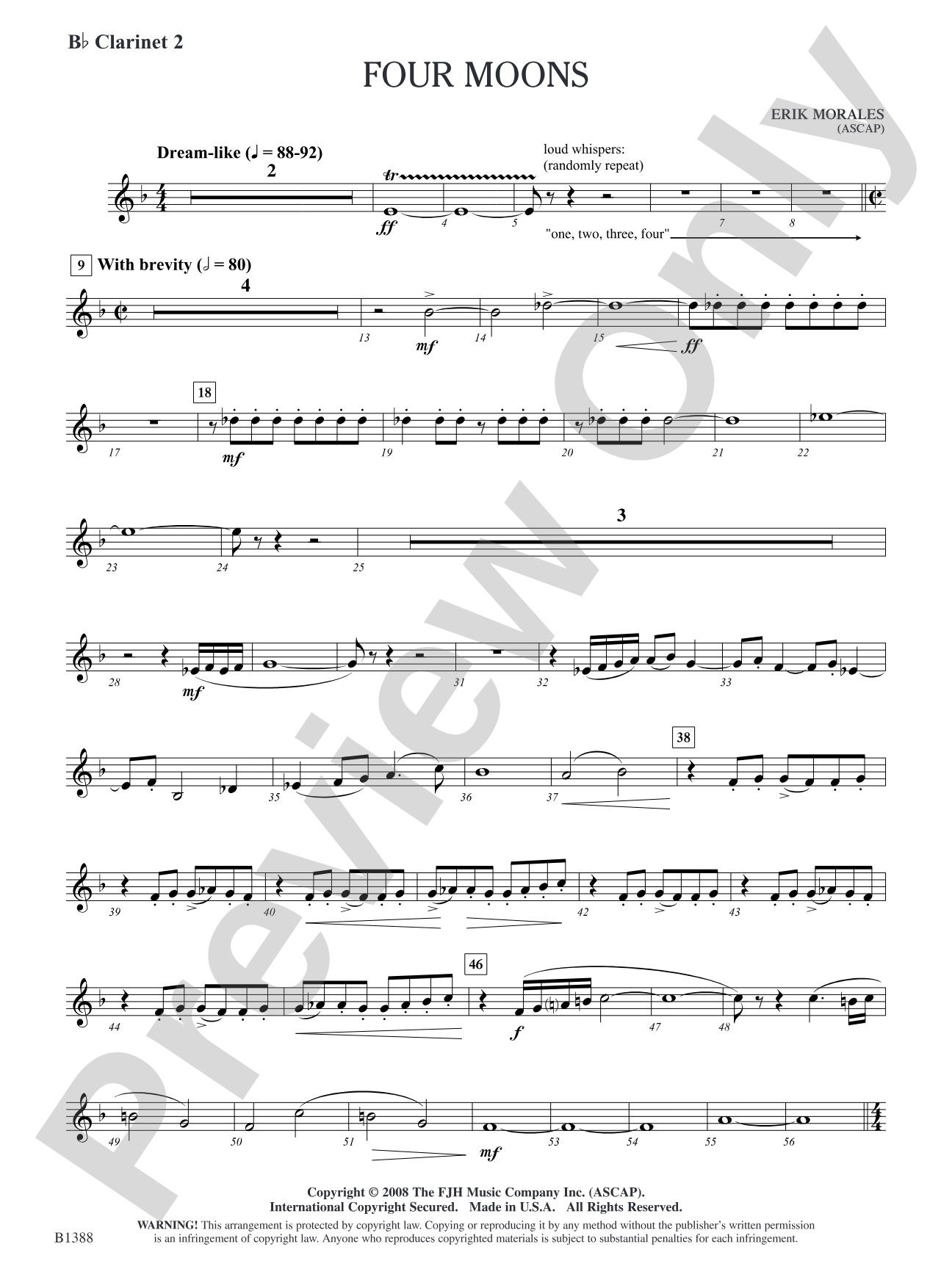 Four Moons: B-flat Clarinet 2