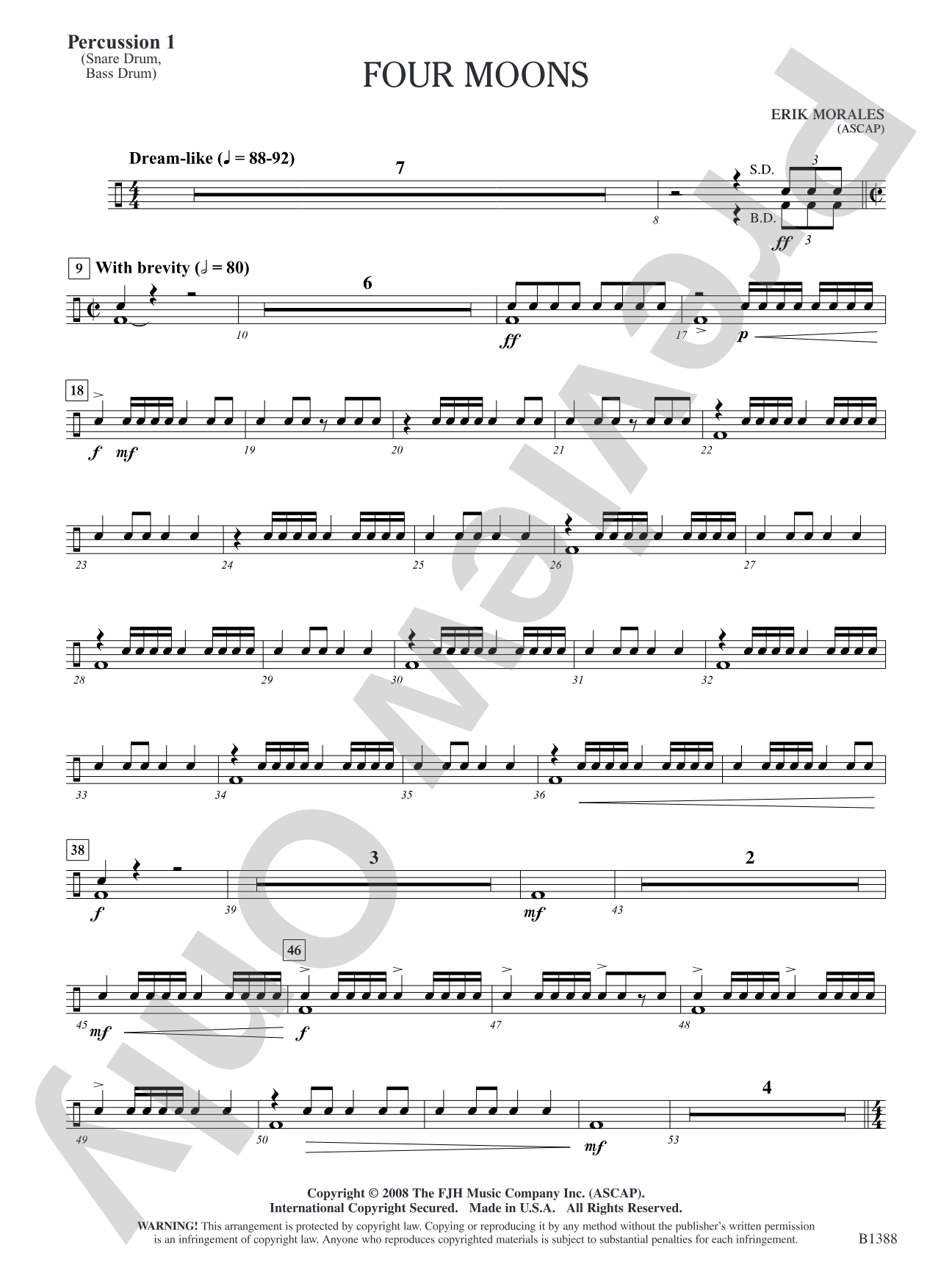 Four Moons: Percussion 1