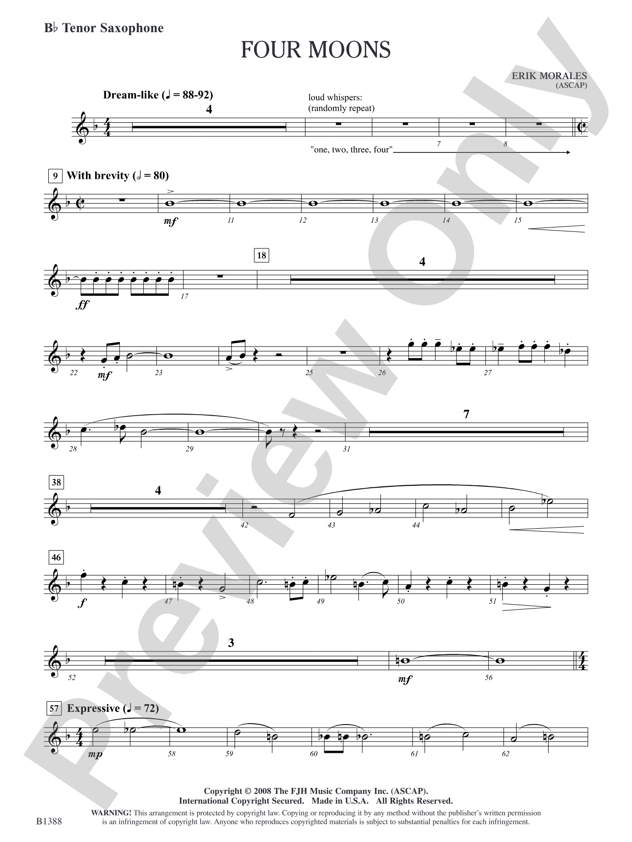 Four Moons: B-flat Tenor Saxophone