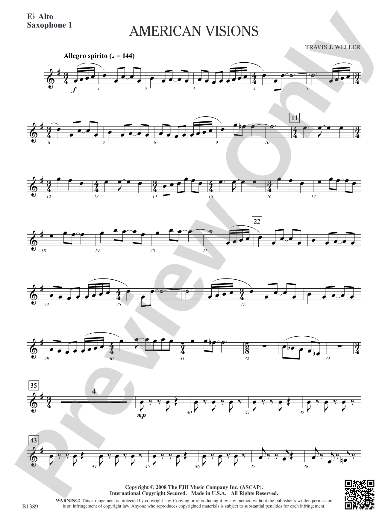 American Visions: E-flat Alto Saxophone 1