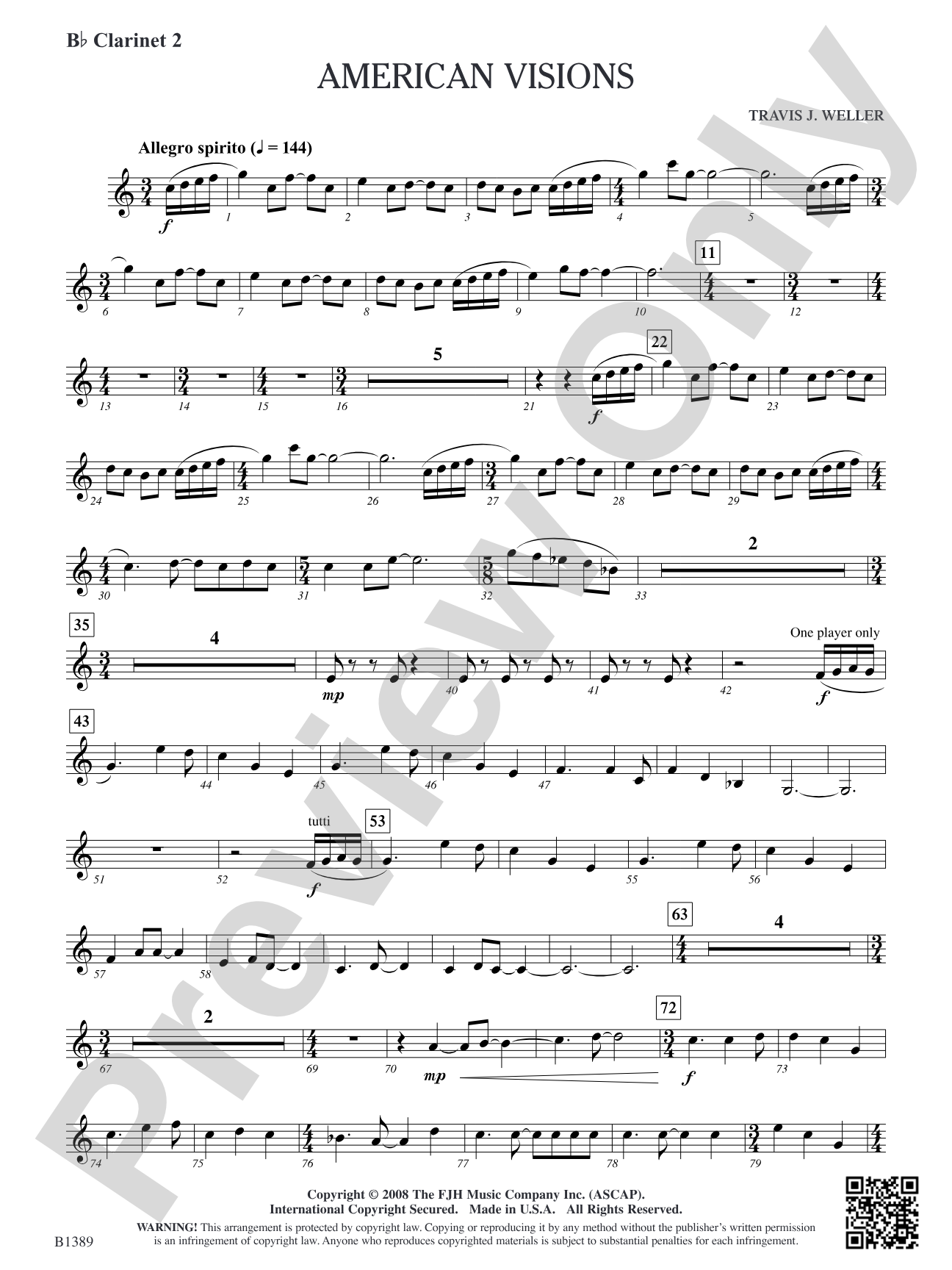 American Visions: B-flat Clarinet 2