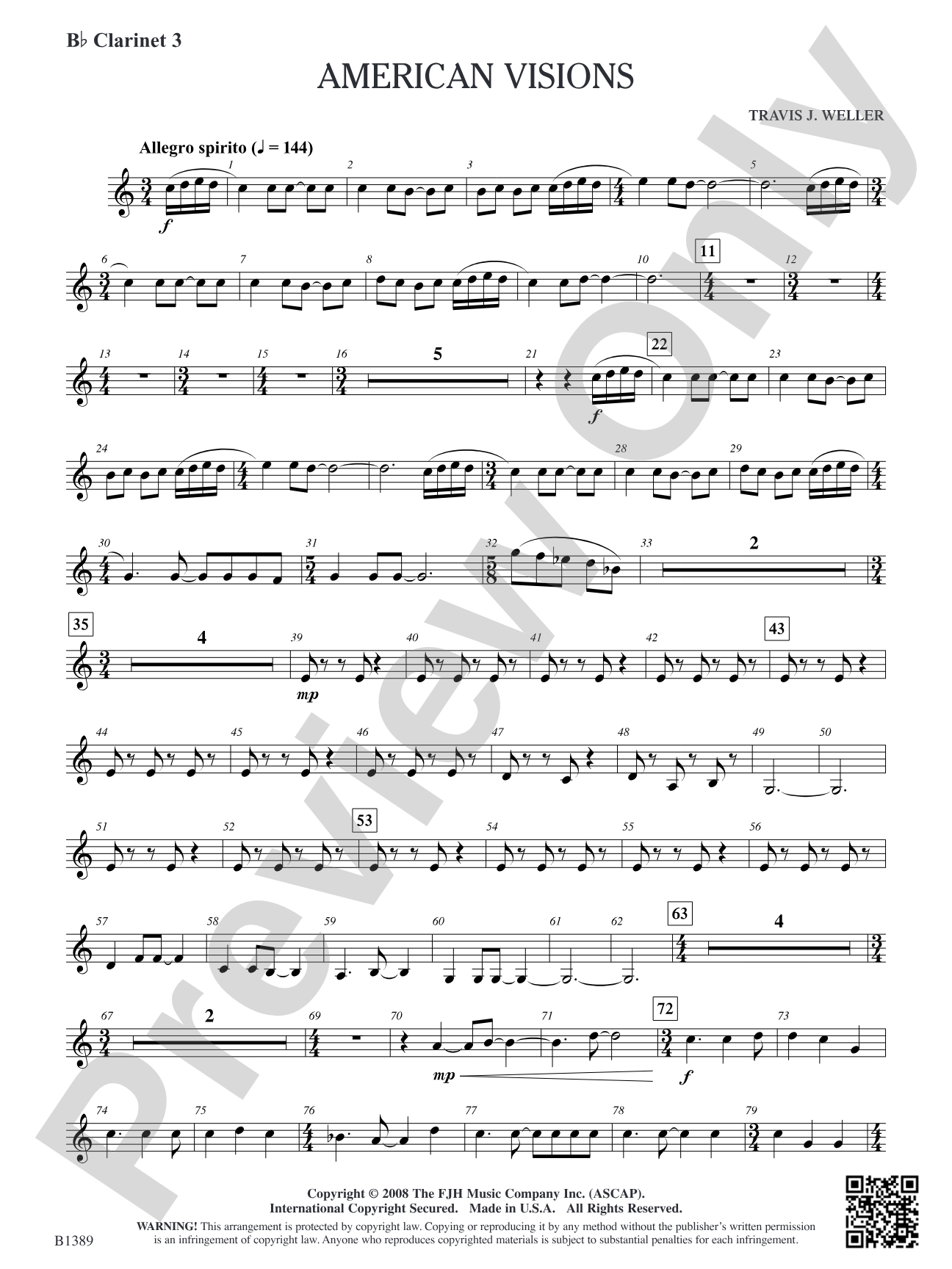 American Visions: B-flat Clarinet 3