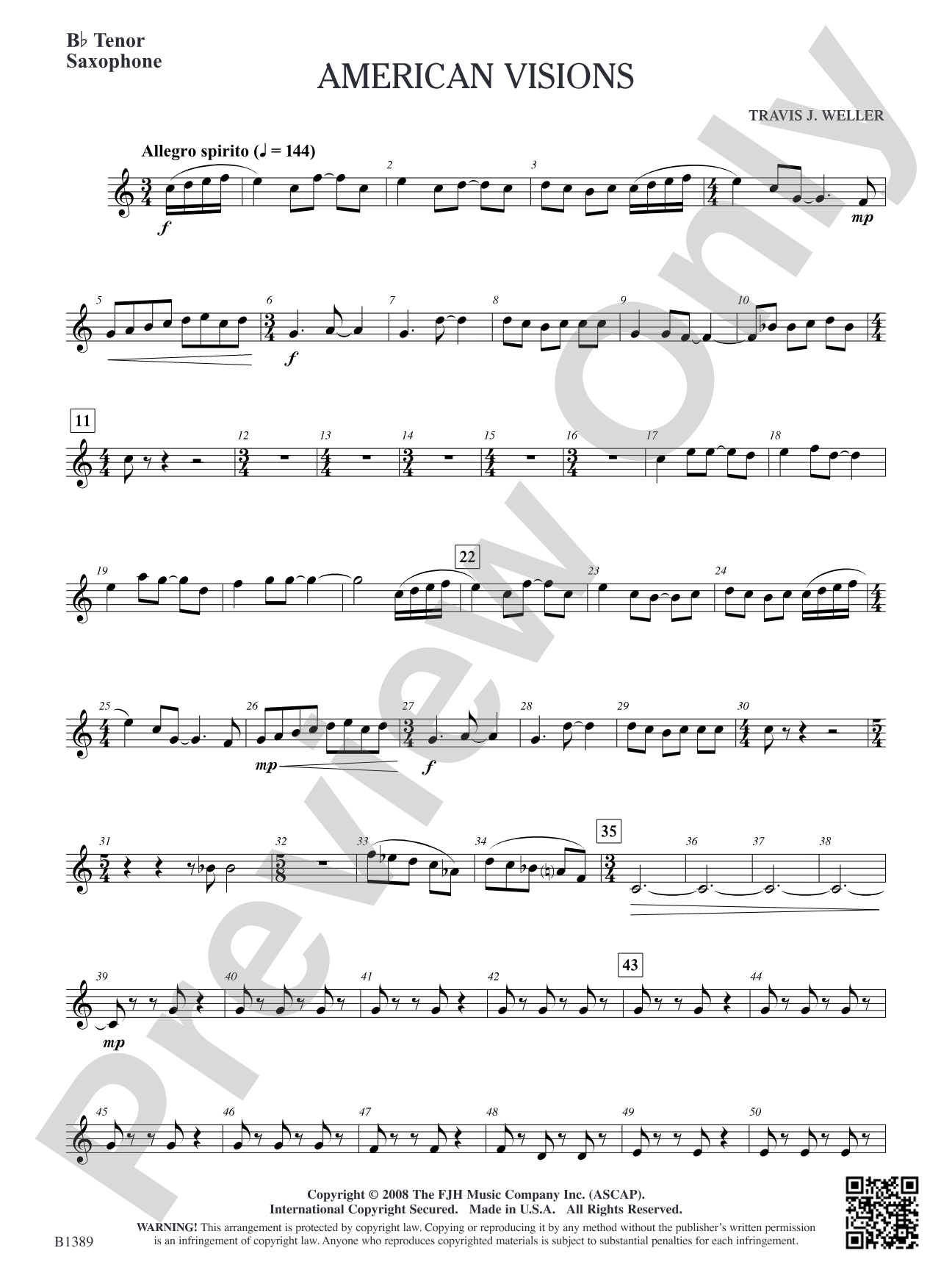 American Visions: B-flat Tenor Saxophone