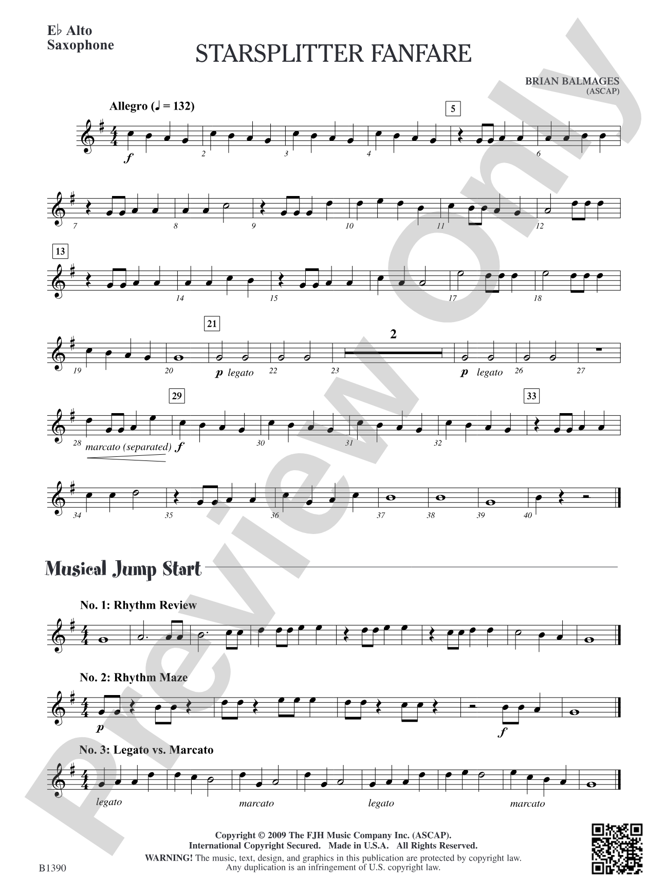 Starsplitter Fanfare: E-flat Alto Saxophone