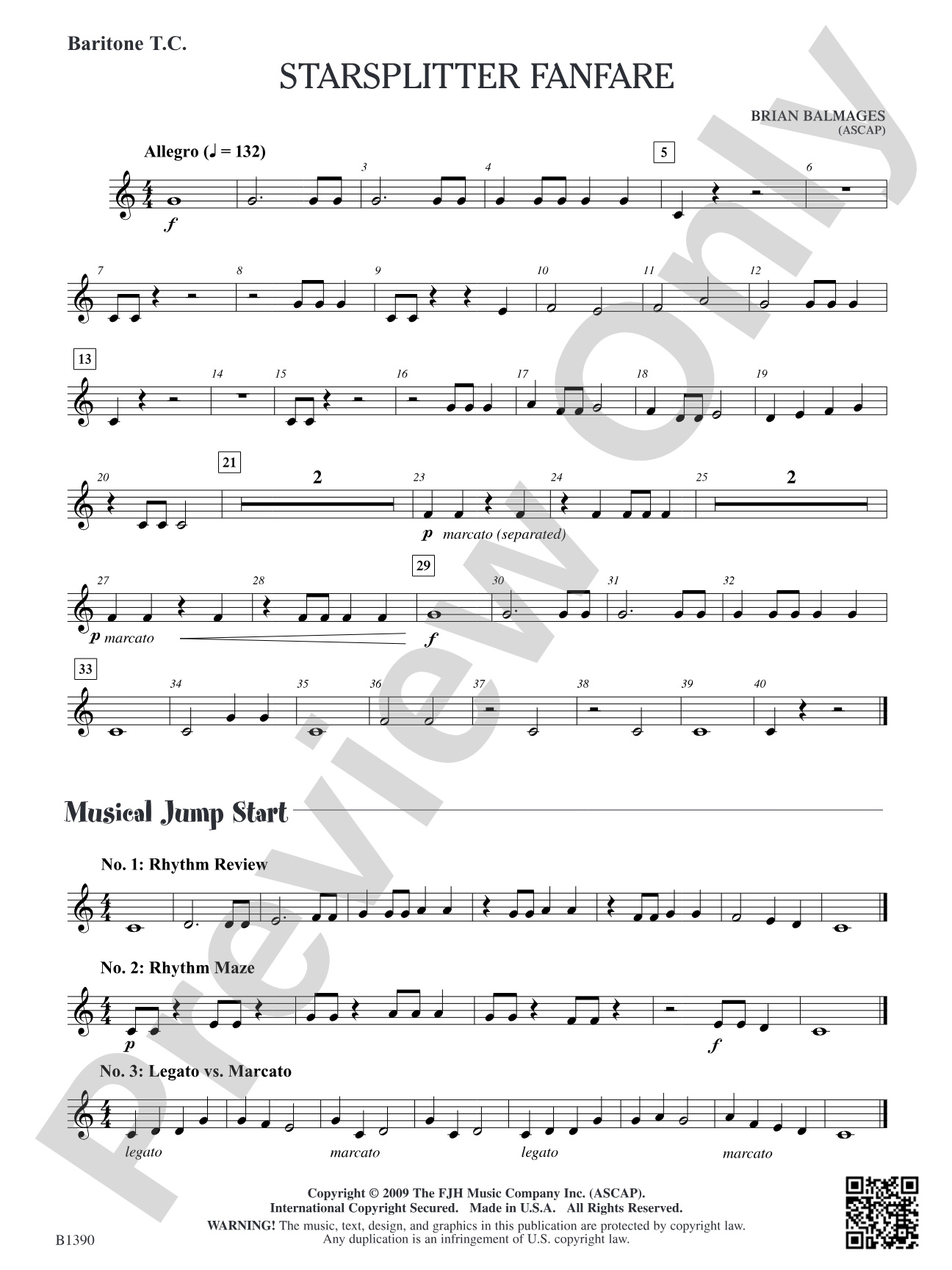 Starsplitter Fanfare: Baritone T.C.