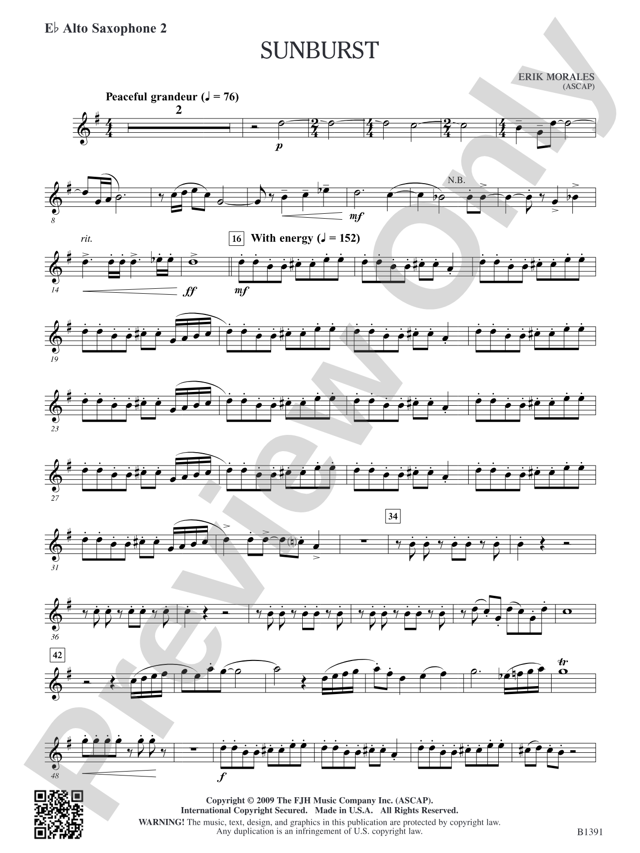 Sunburst: E-flat Alto Saxophone 2