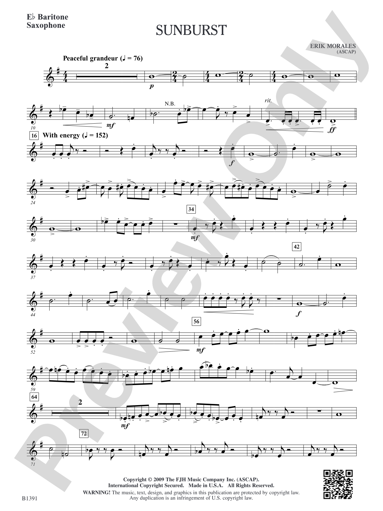Sunburst: E-flat Baritone Saxophone