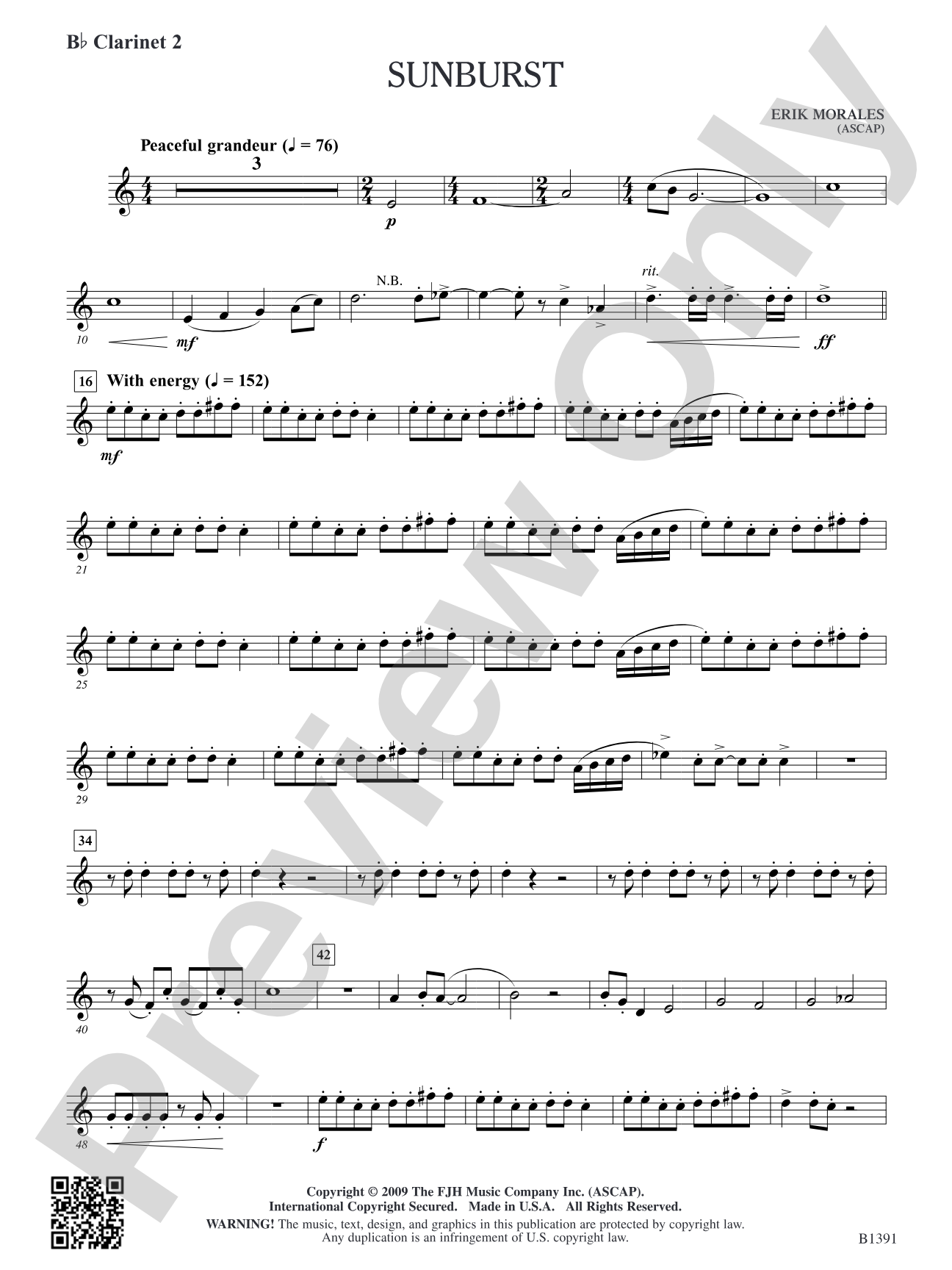 Sunburst: B-flat Clarinet 2