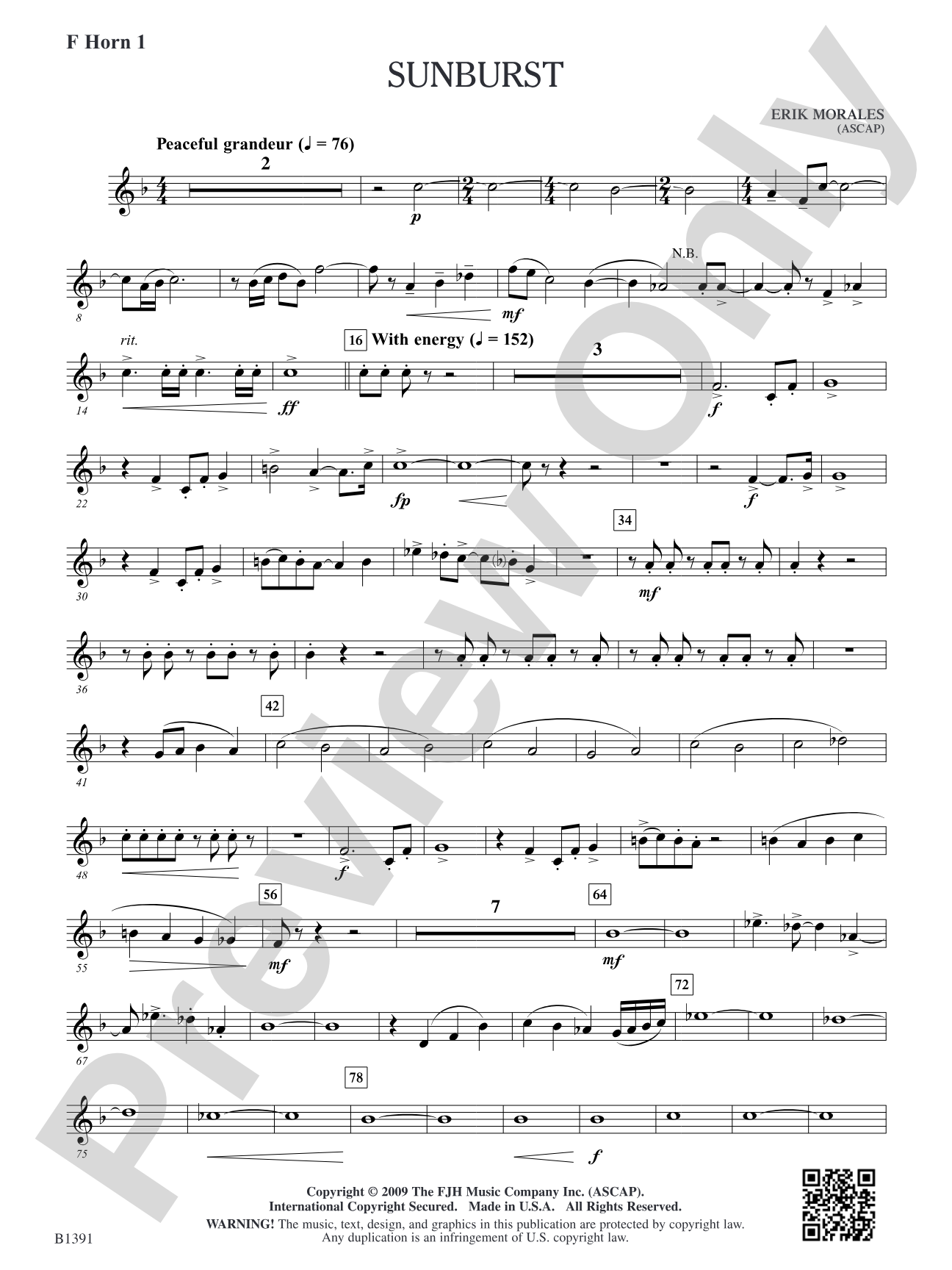 Sunburst: F Horn 1