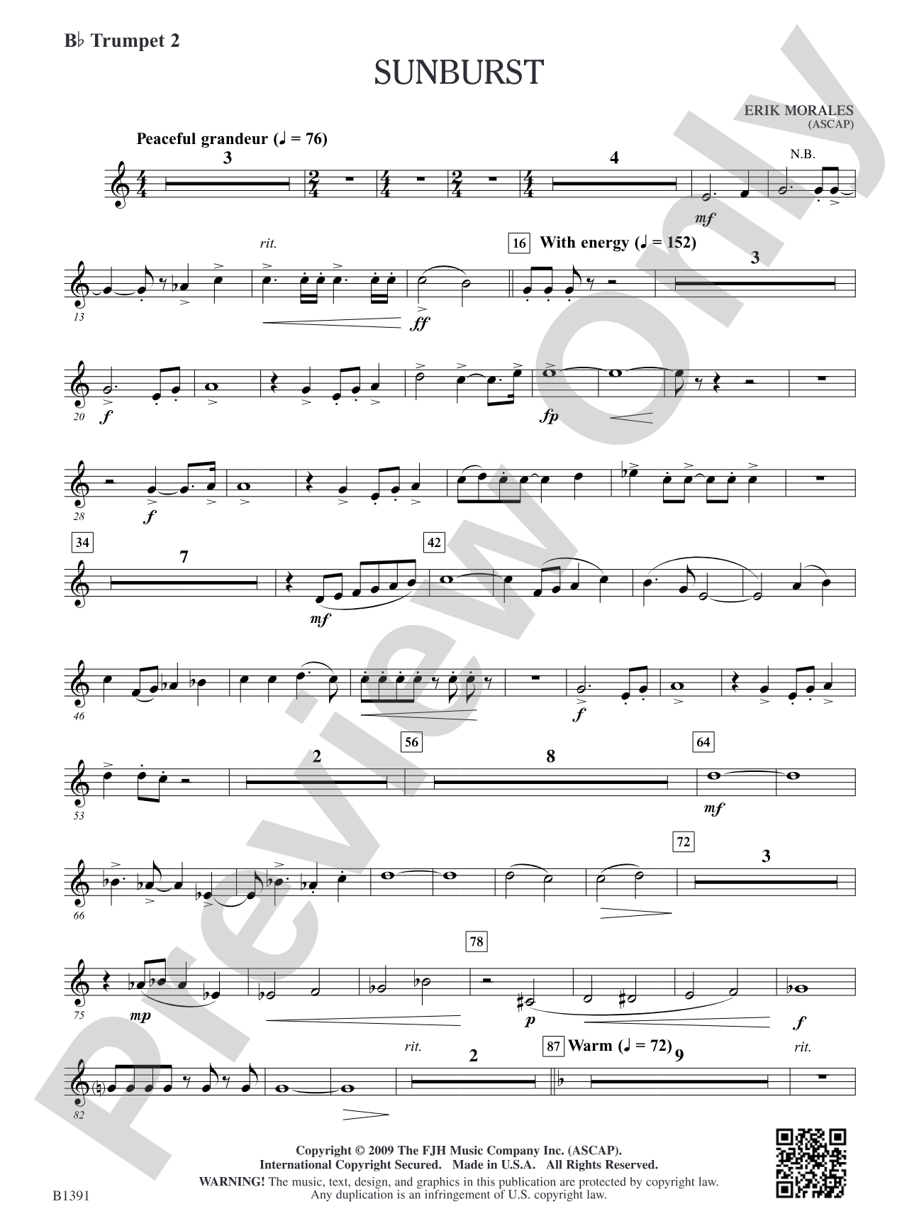 Sunburst: B-flat Trumpet 2