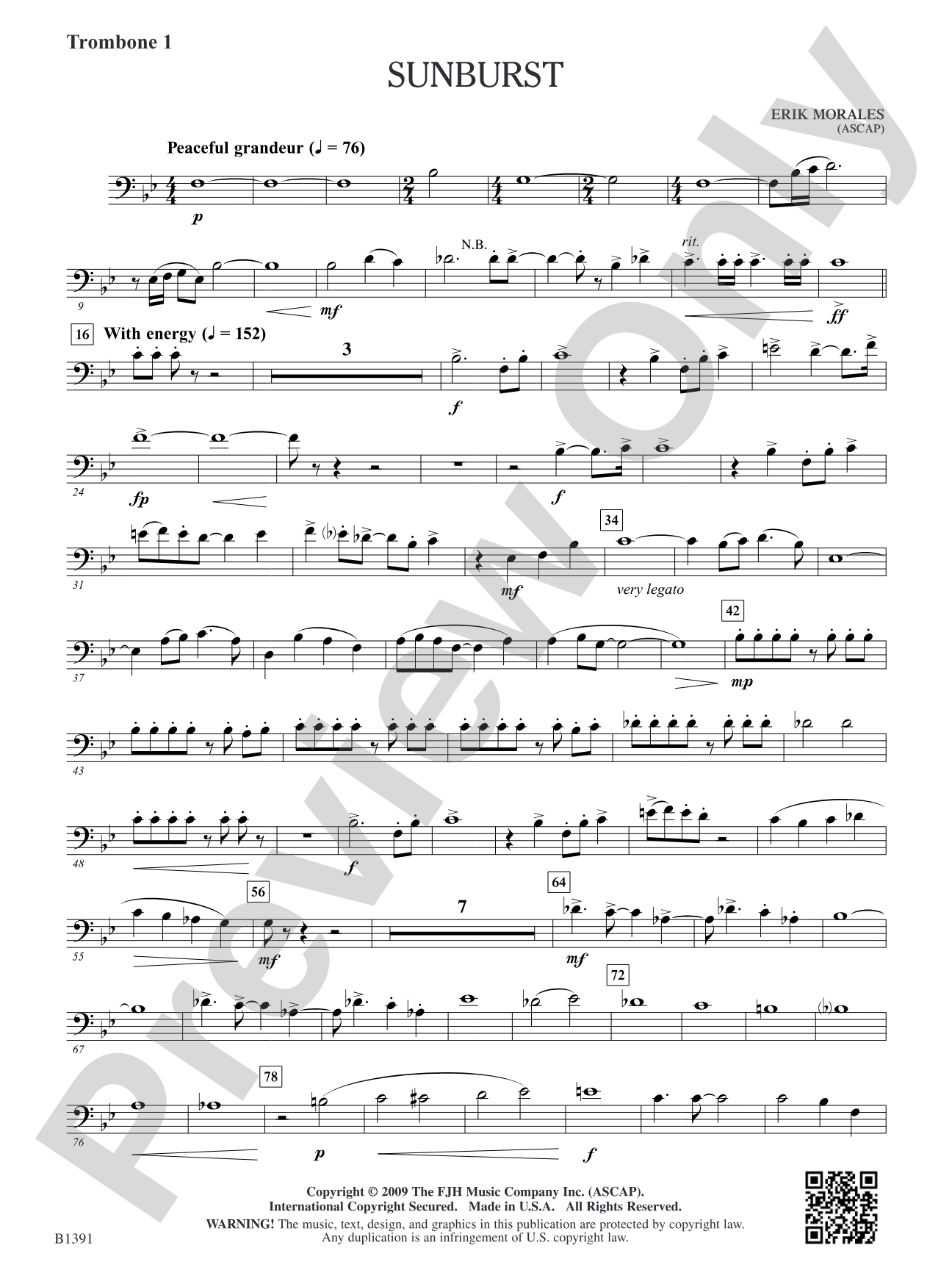 Sunburst: Trombone 1