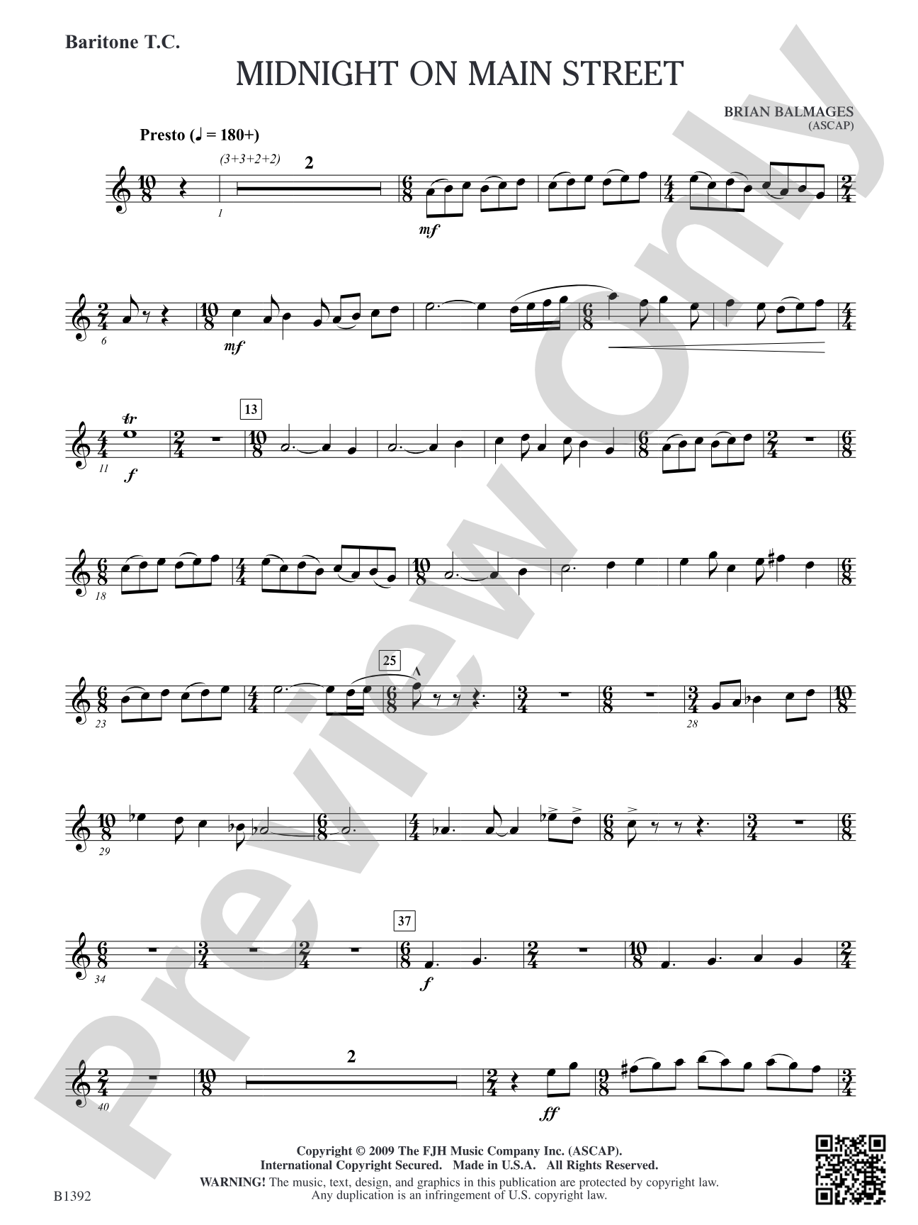 Midnight on Main Street: Baritone T.C.