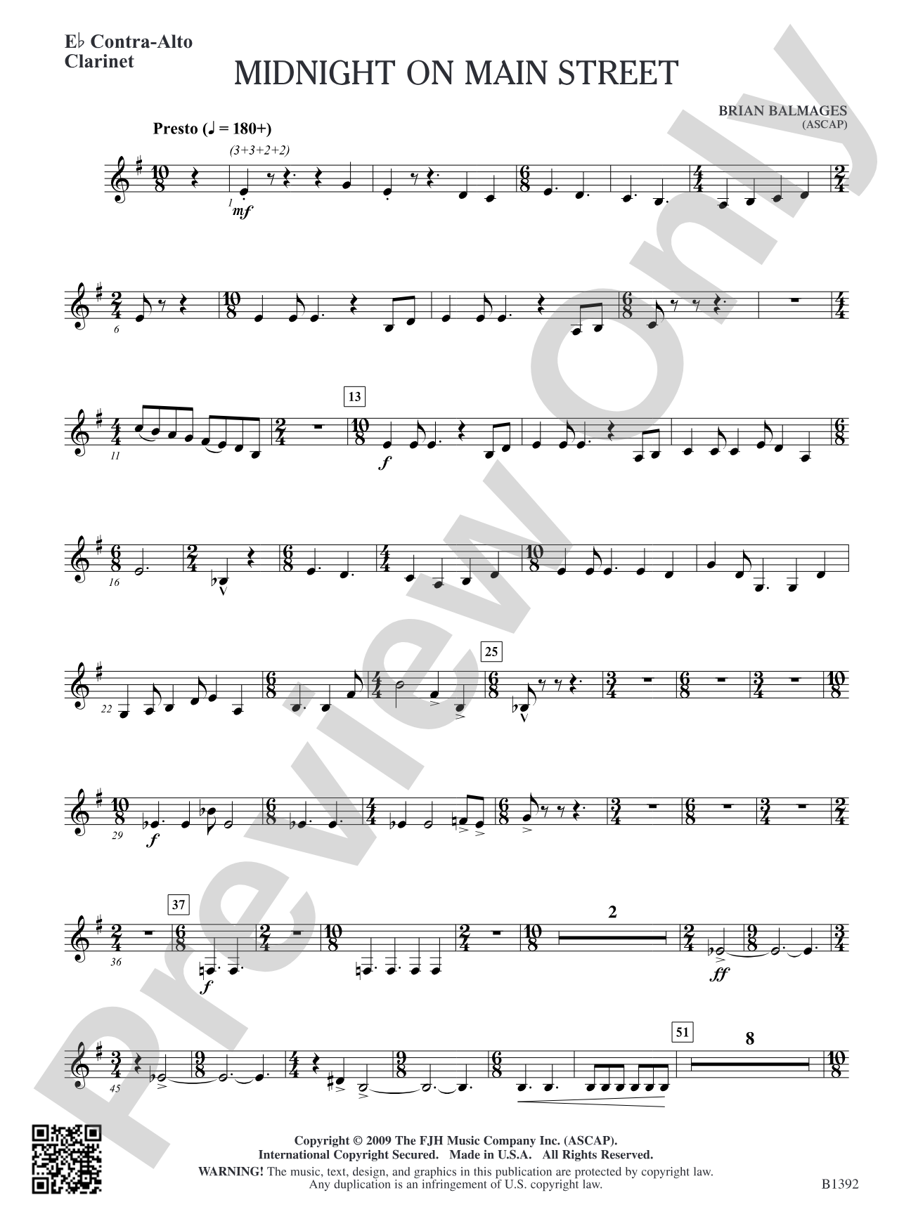 Midnight on Main Street: E-flat Contra-Alto Clarinet
