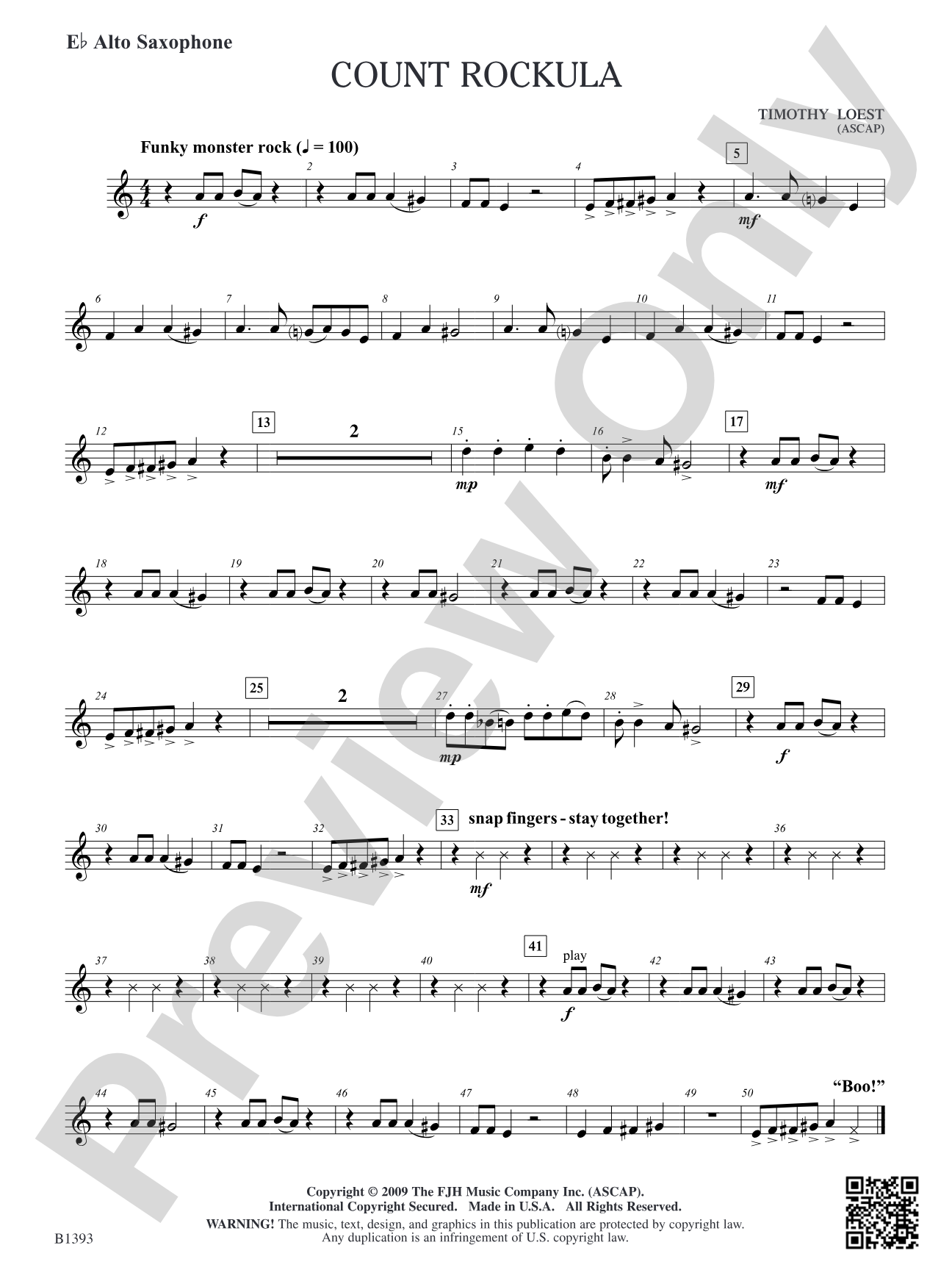Count Rockula: E-flat Alto Saxophone
