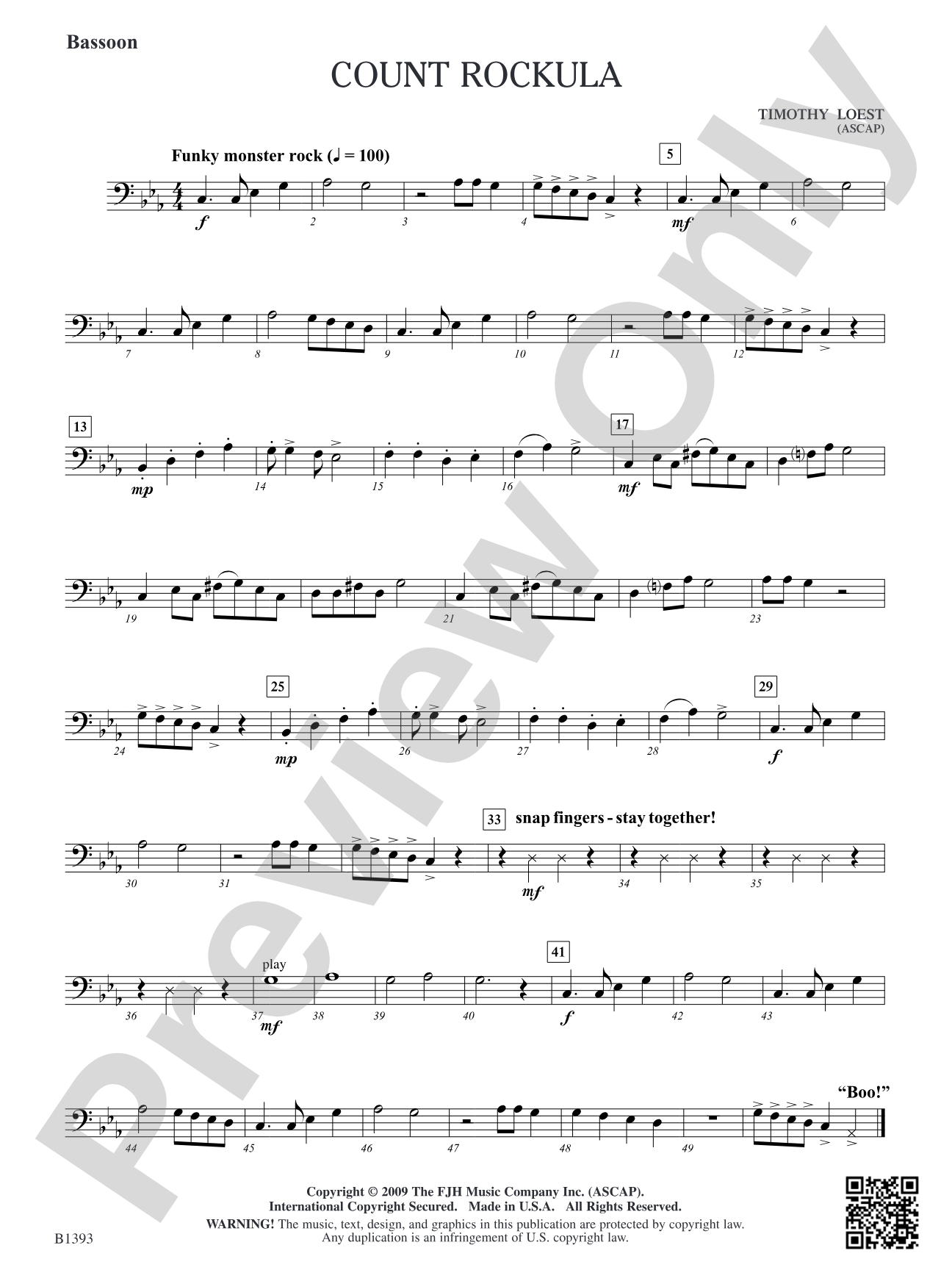 Count Rockula: Bassoon