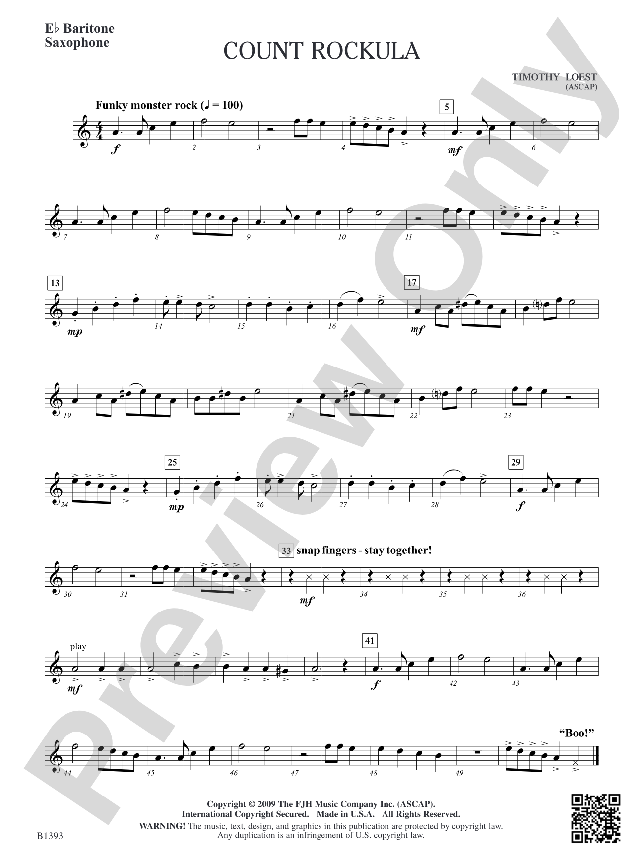 Count Rockula: E-flat Baritone Saxophone