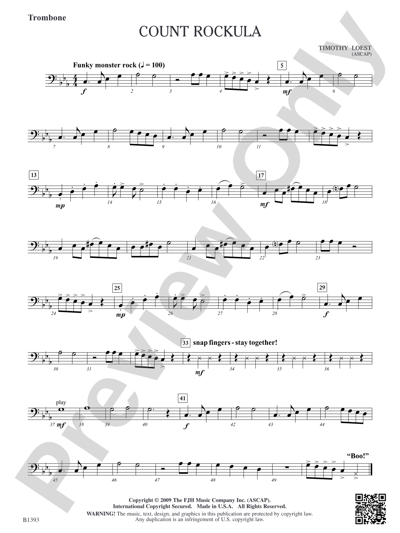 Count Rockula: Trombone