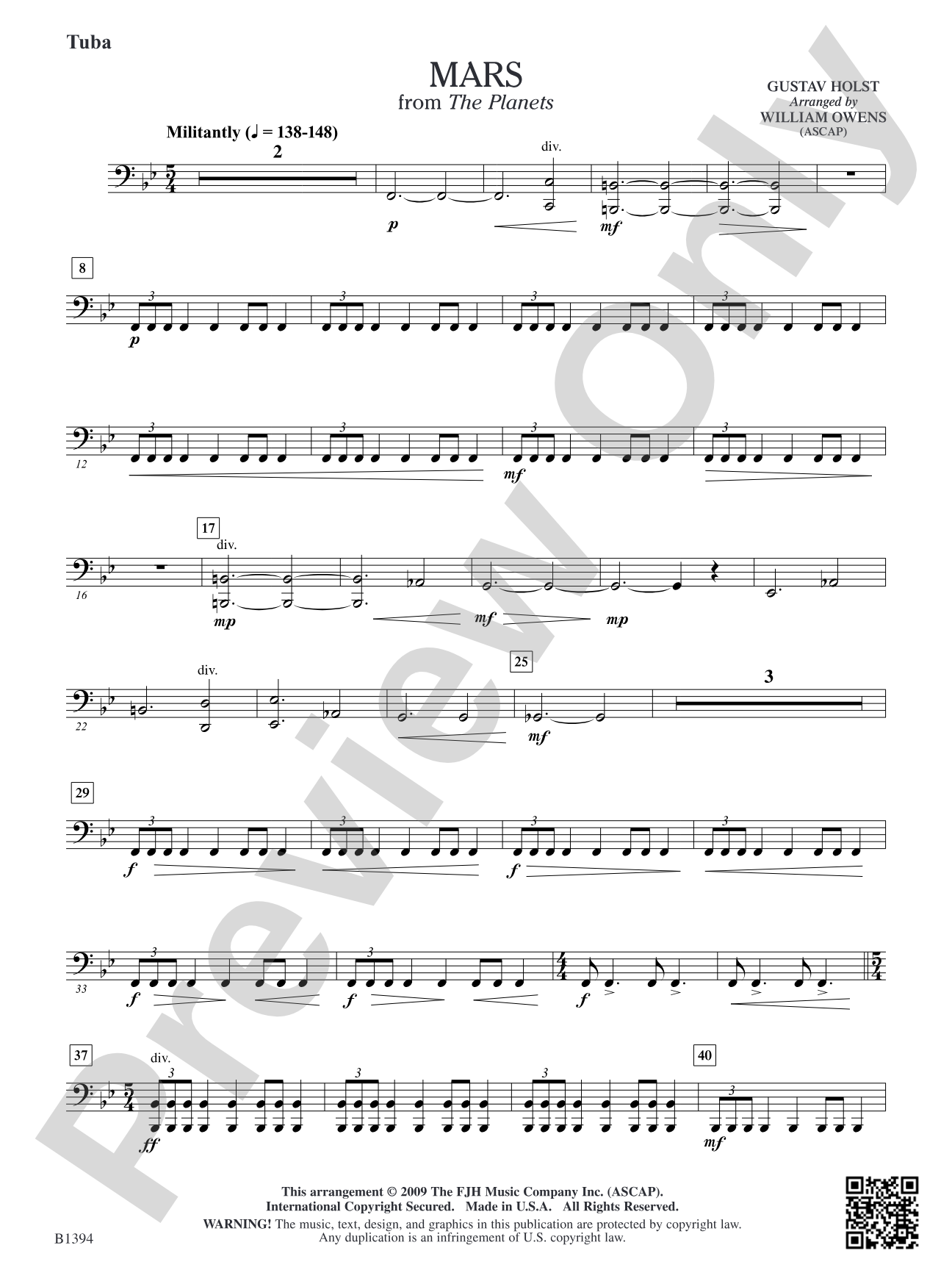 Mars from The Planets: Tuba