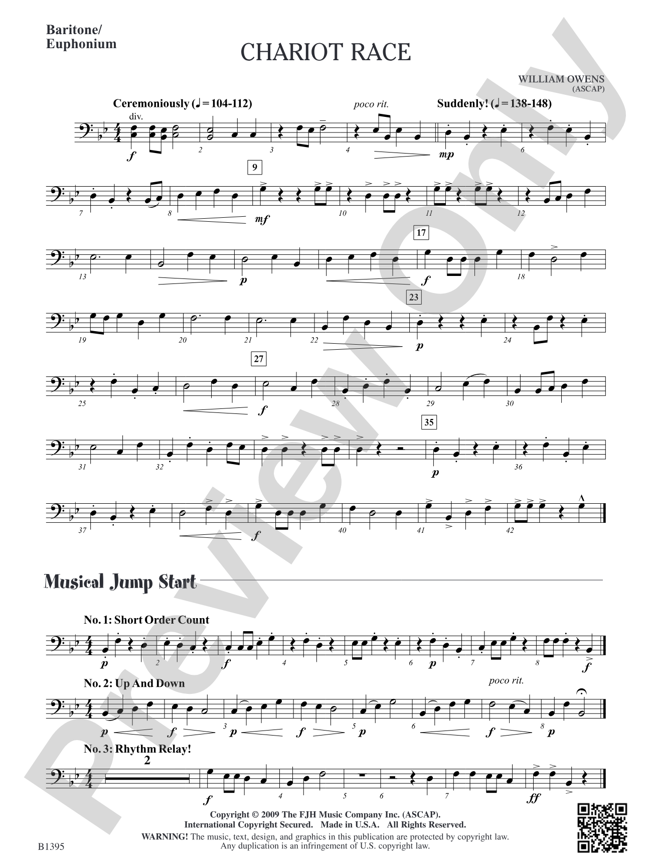 Chariot Race: Baritone/Euphonium
