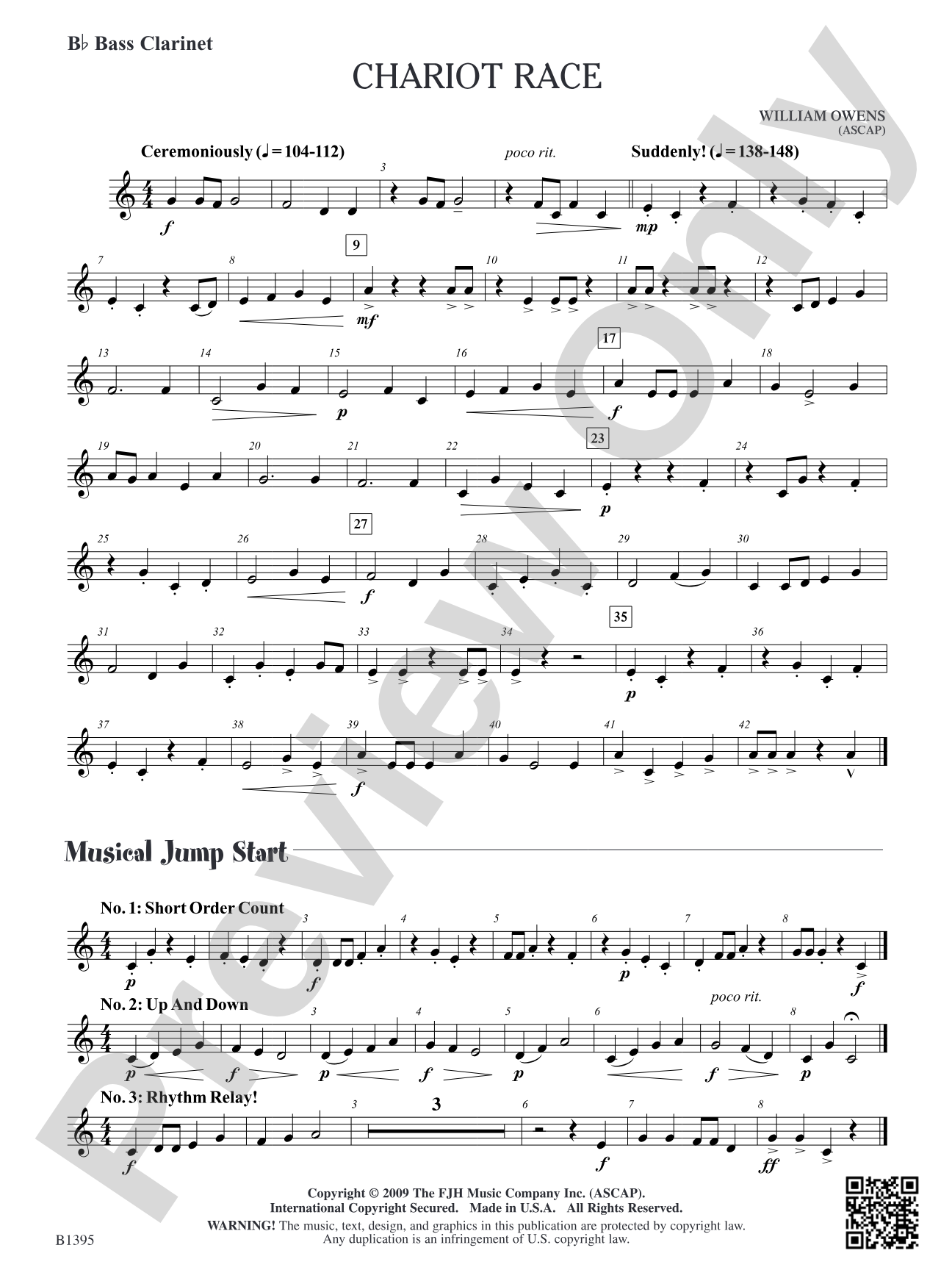 Chariot Race: B-flat Bass Clarinet