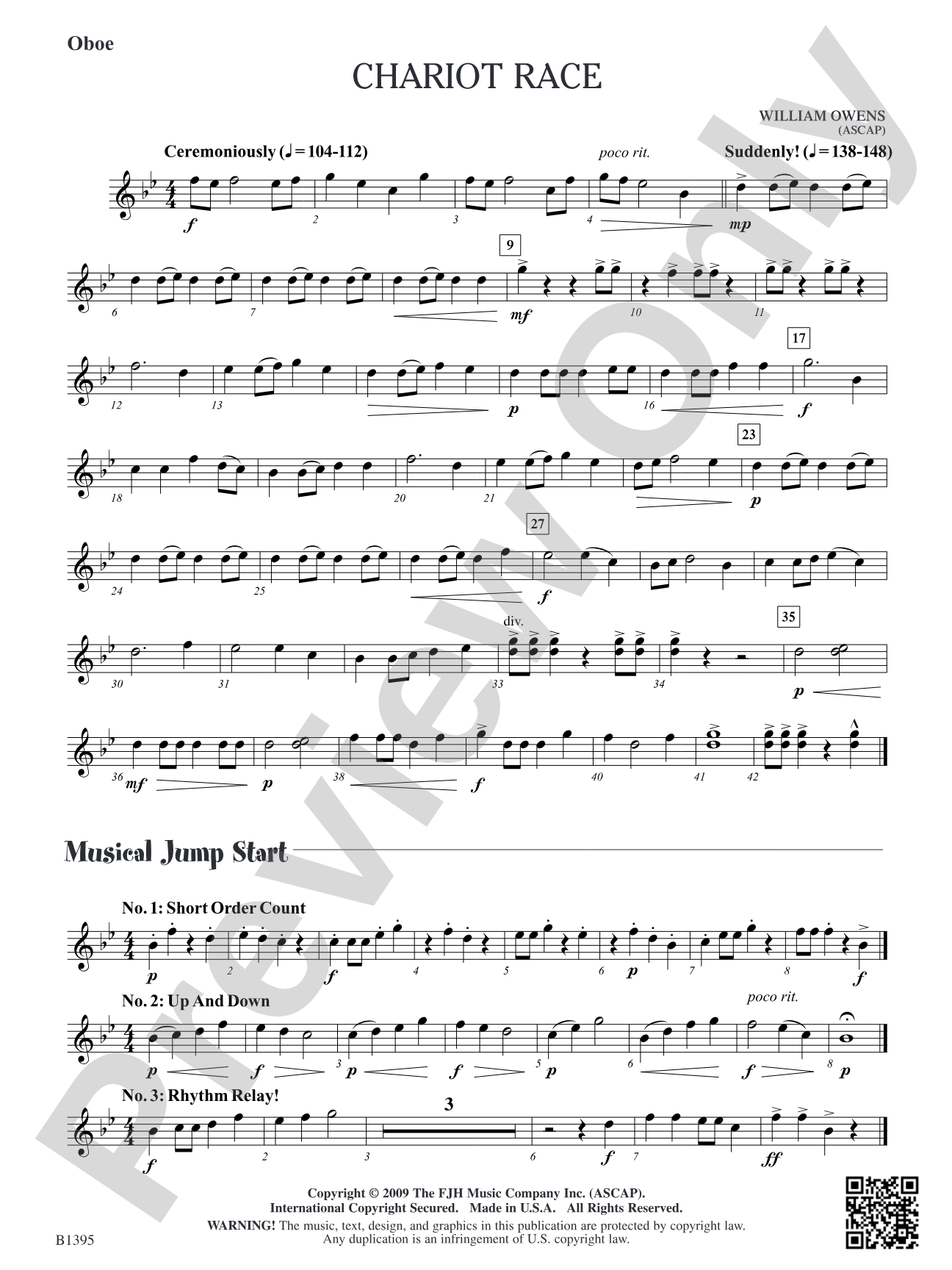 Chariot Race: Oboe