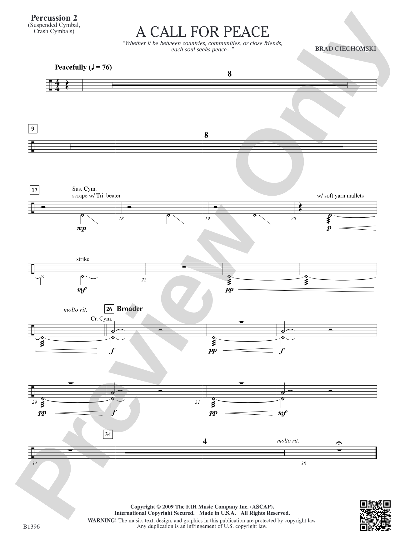 A Call for Peace: Percussion 2