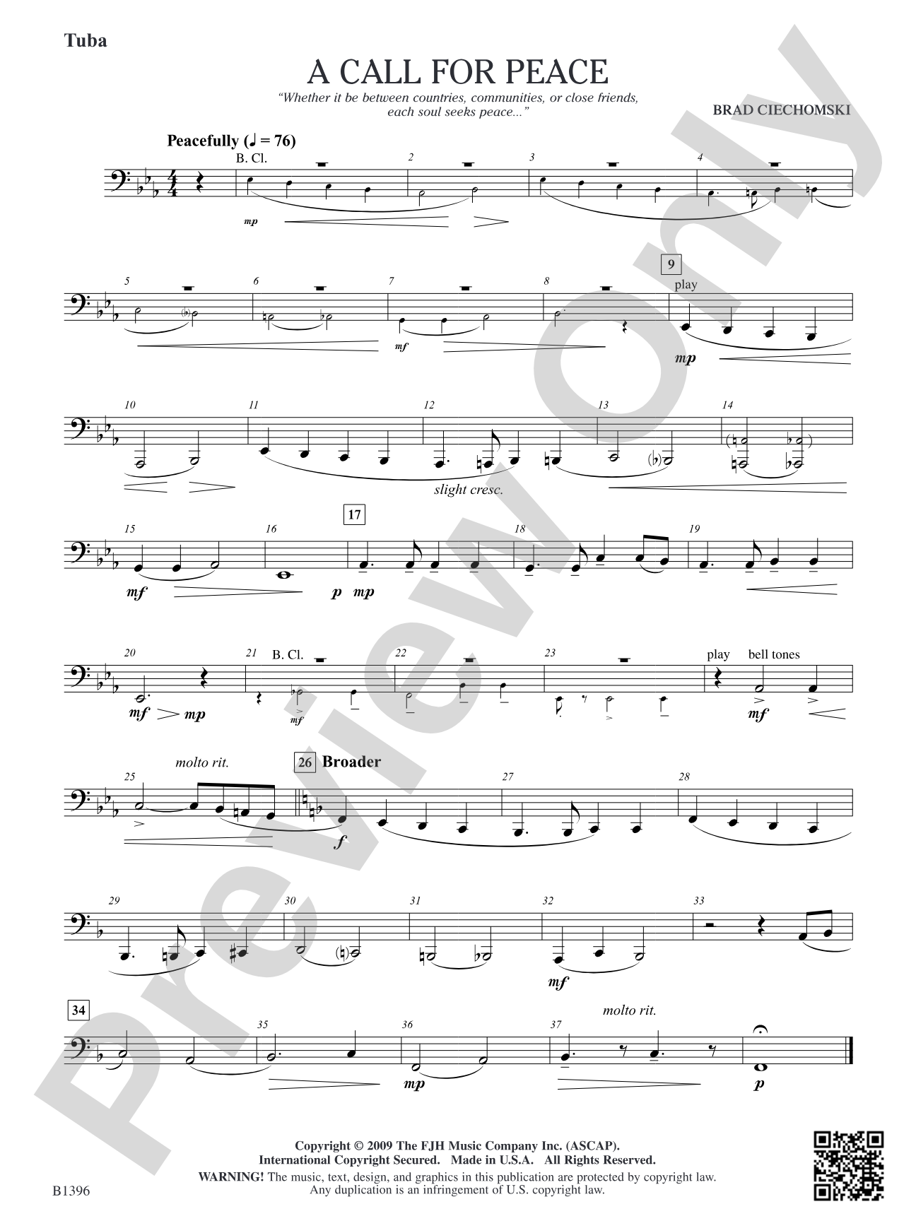 A Call for Peace: Tuba