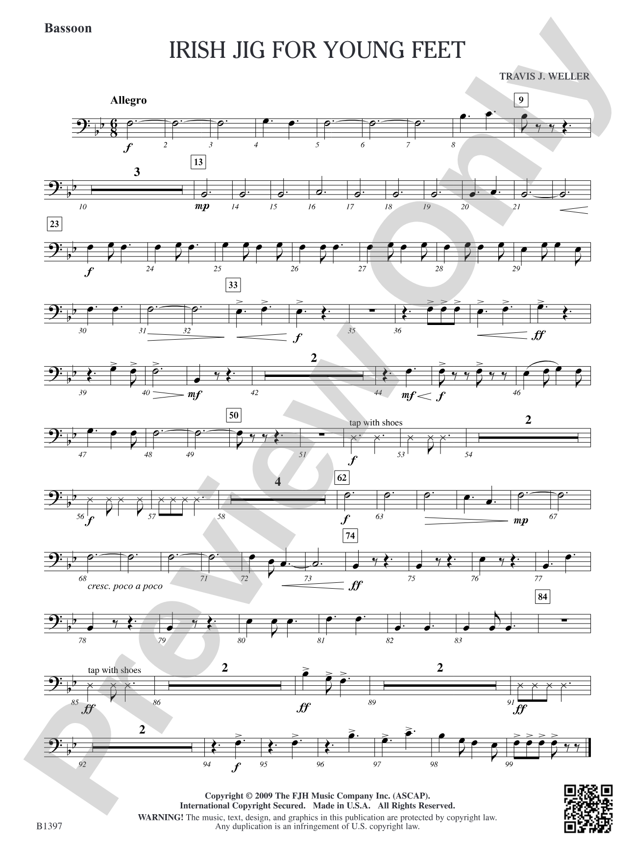 Irish Jig for Young Feet: Bassoon