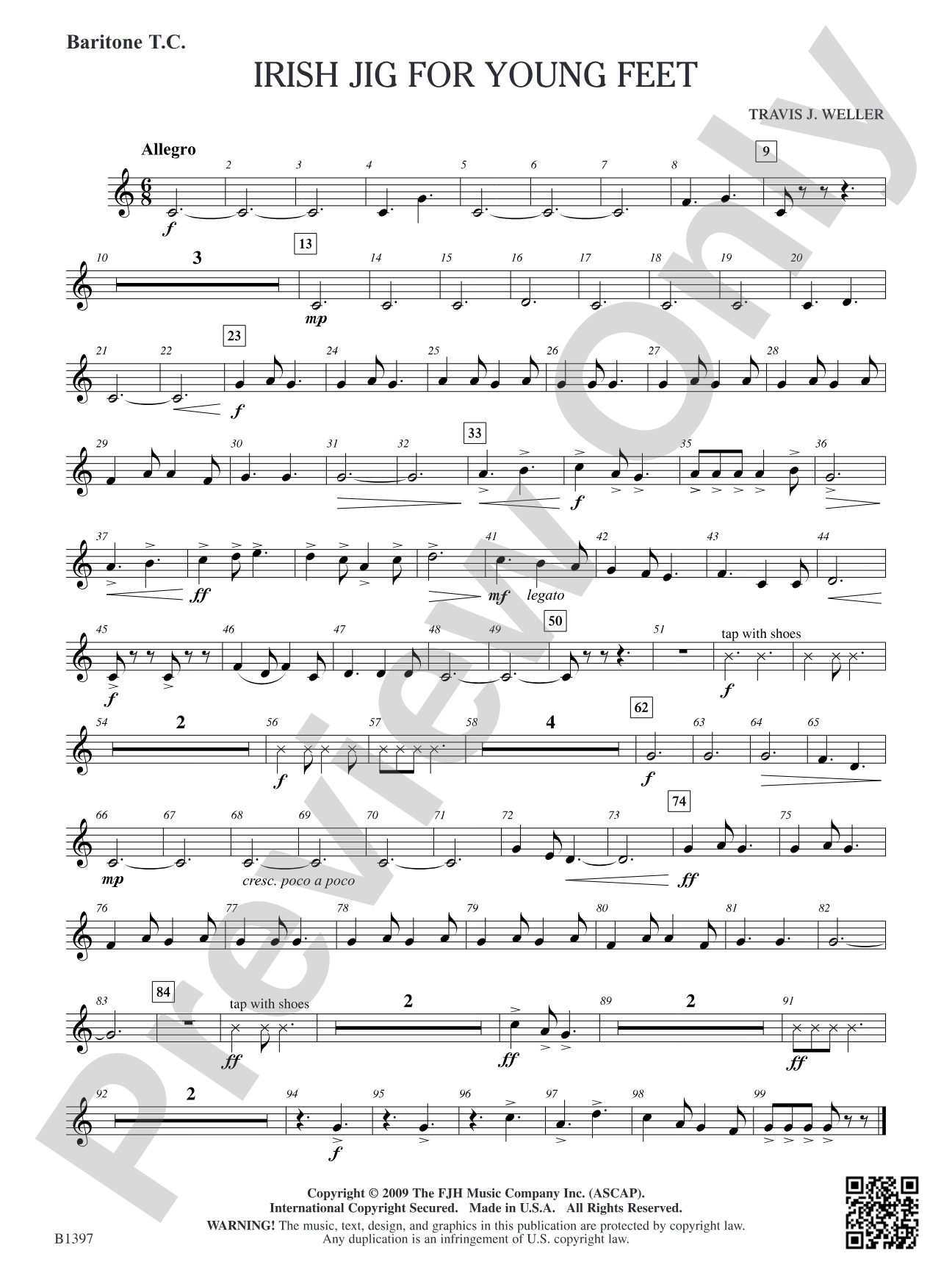 Irish Jig for Young Feet: Baritone T.C.